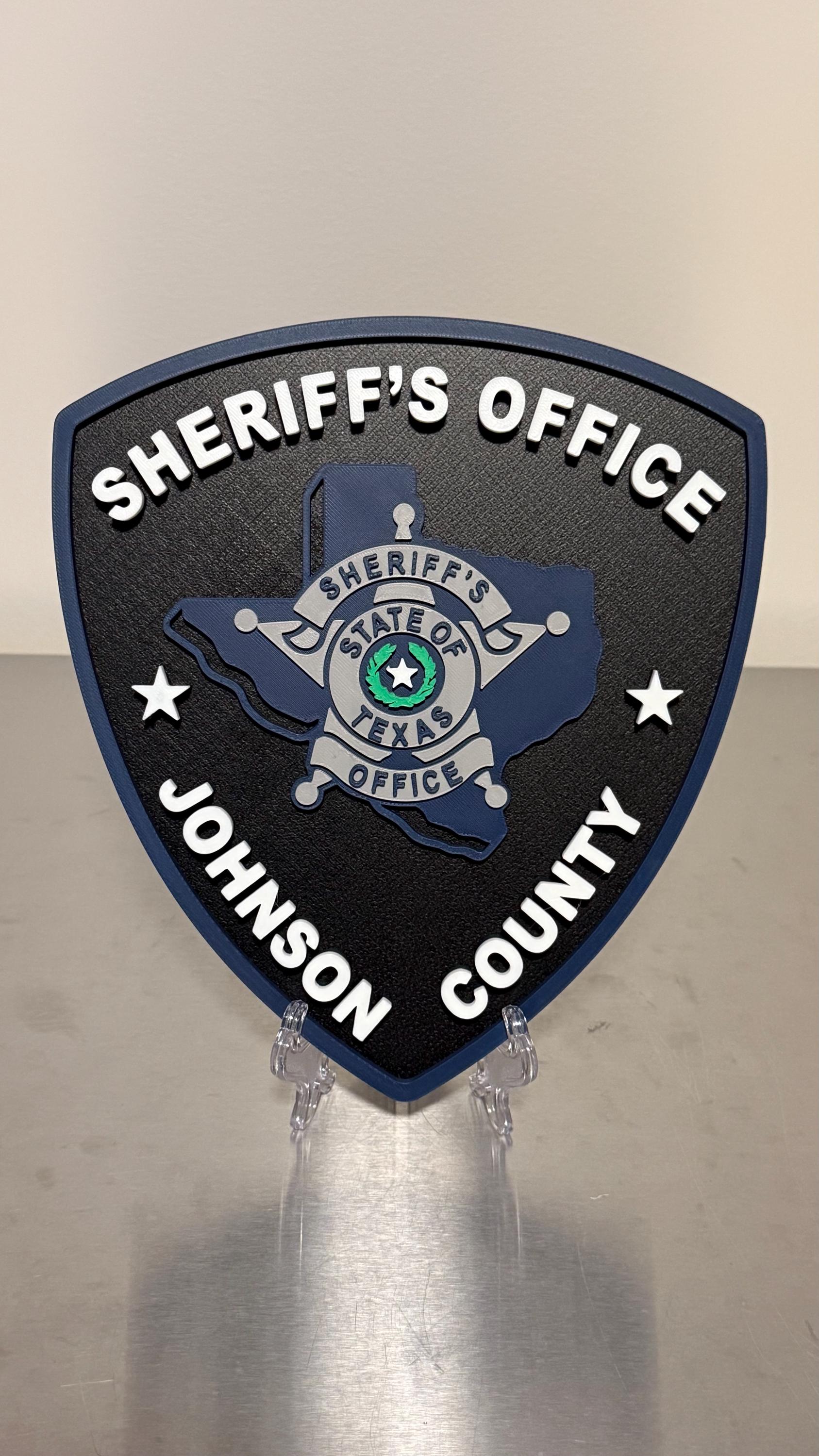 Johnson County Sheriff Texas 3D Display Plaque TX Wall Art