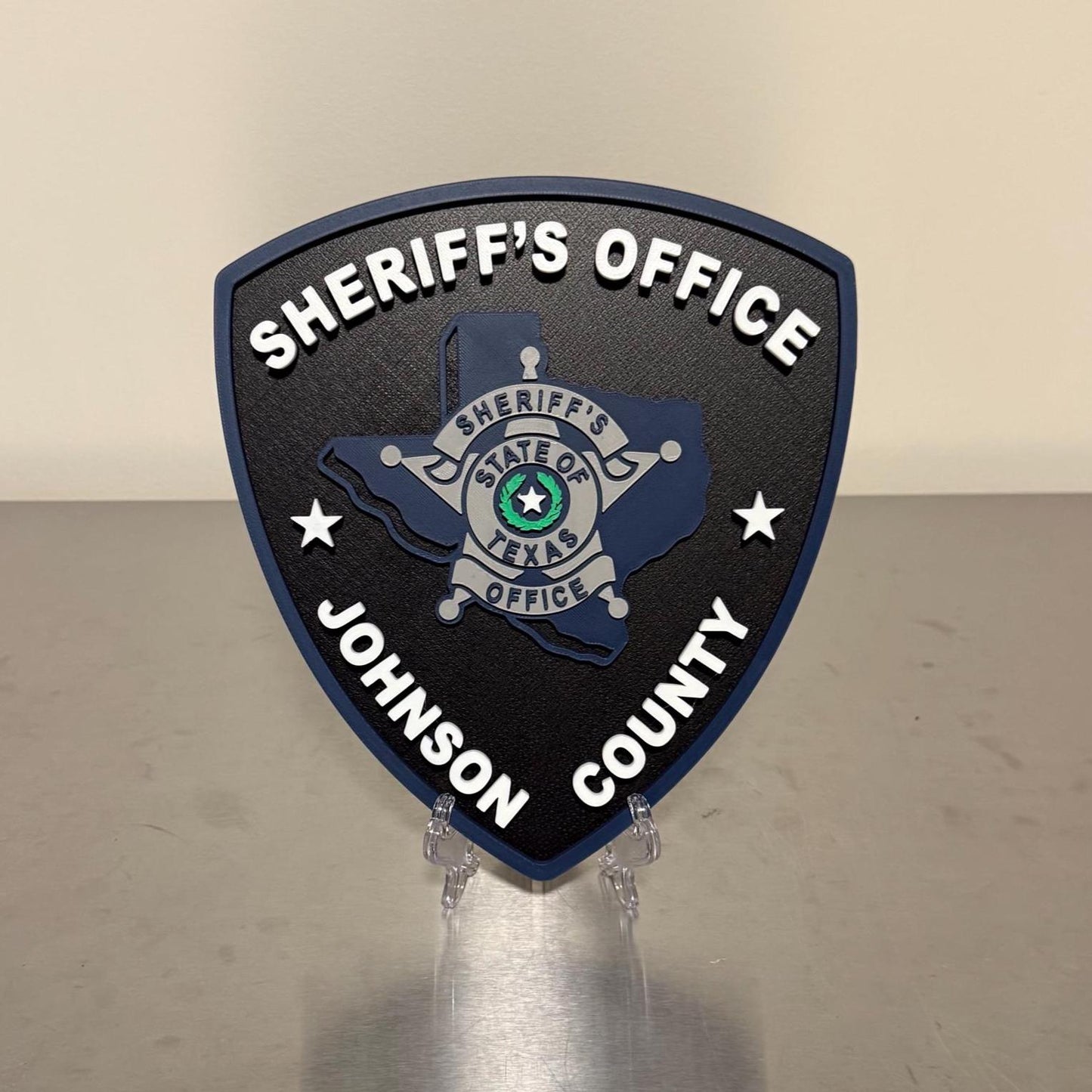 Johnson County Sheriff Texas 3D Display Plaque TX Wall Art