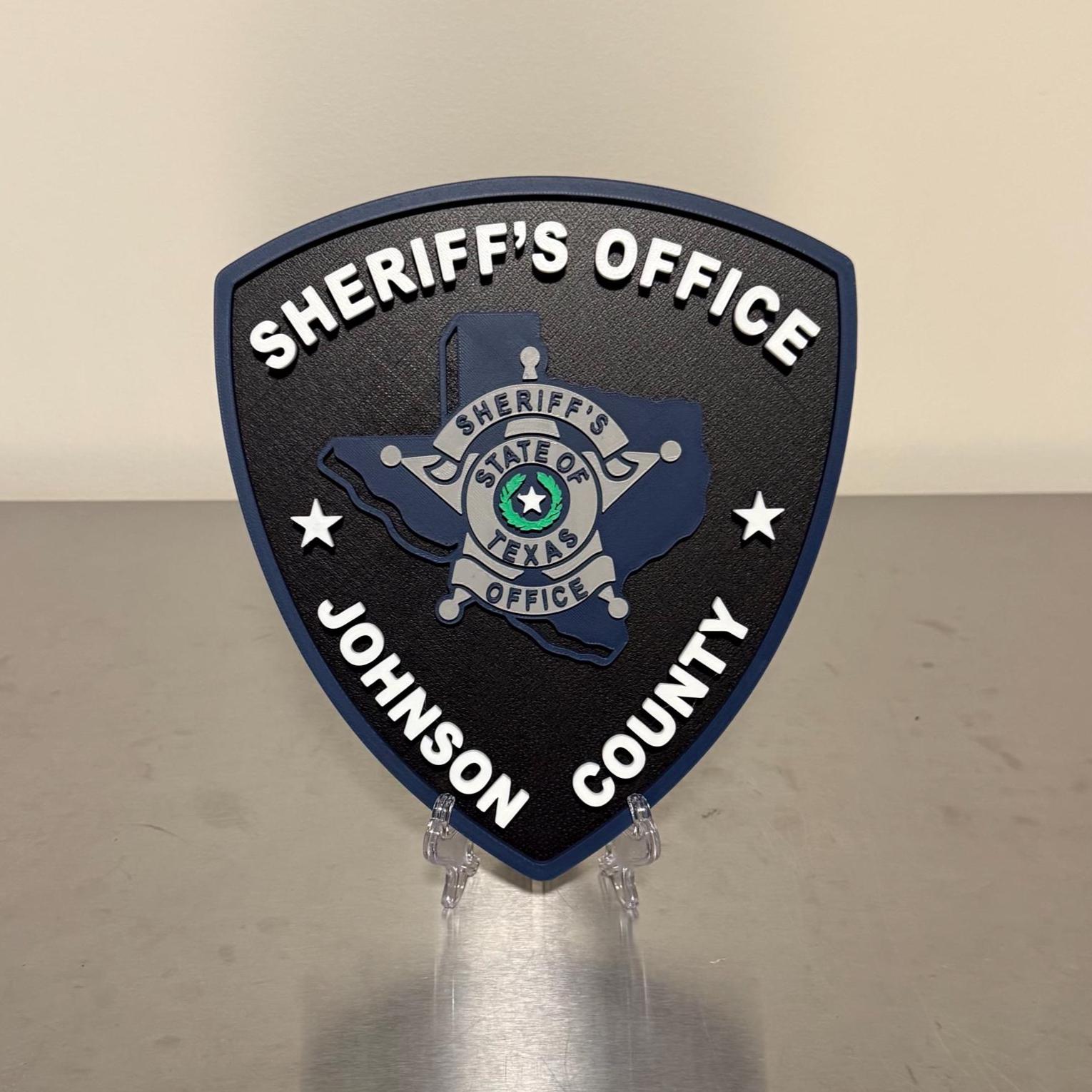 Johnson County Sheriff Texas 3D Display Plaque TX Wall Art