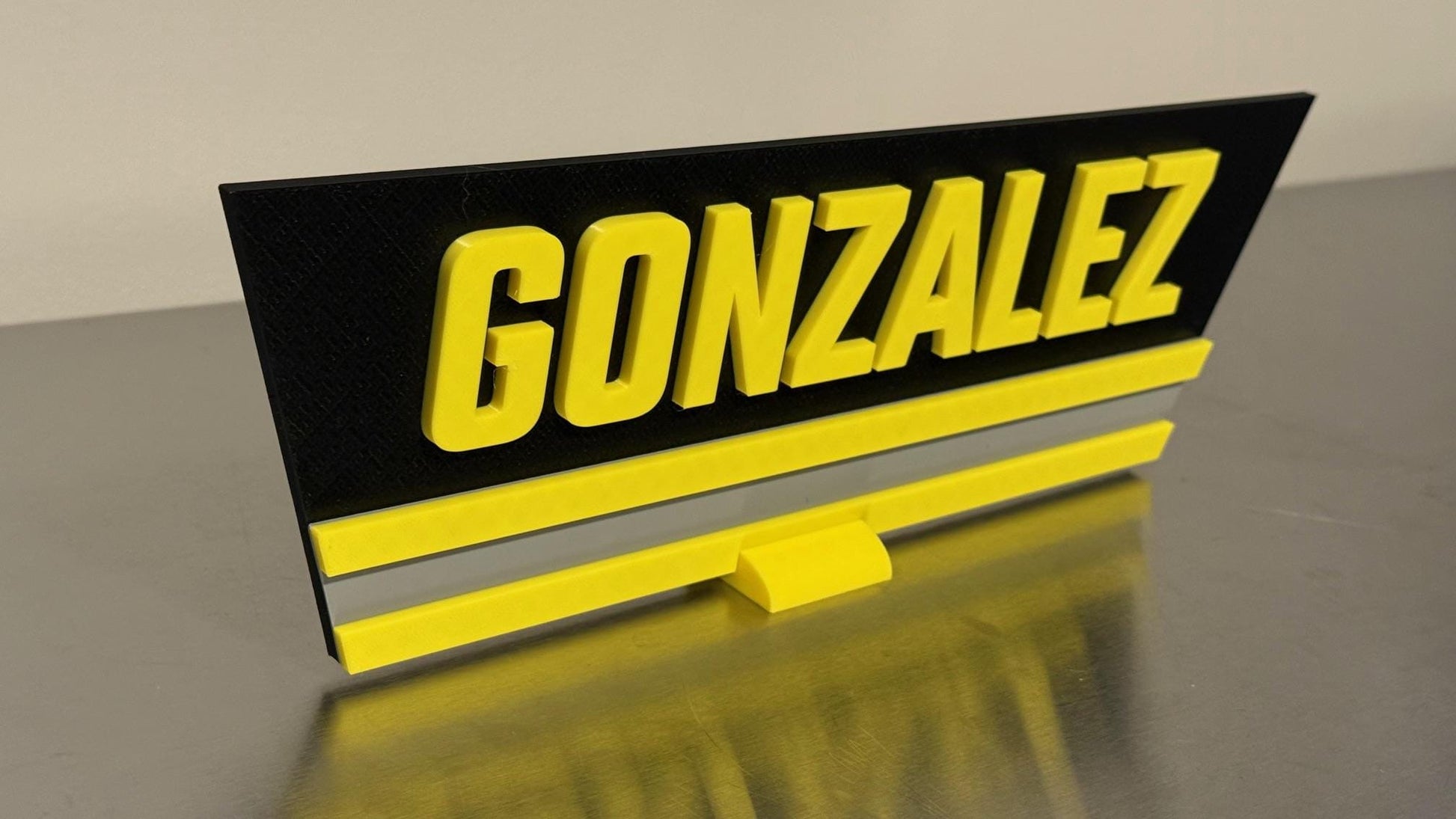 12” Bunker Gear Jacket Flap Personalized 3D Firefighter Plastic Display Plaque