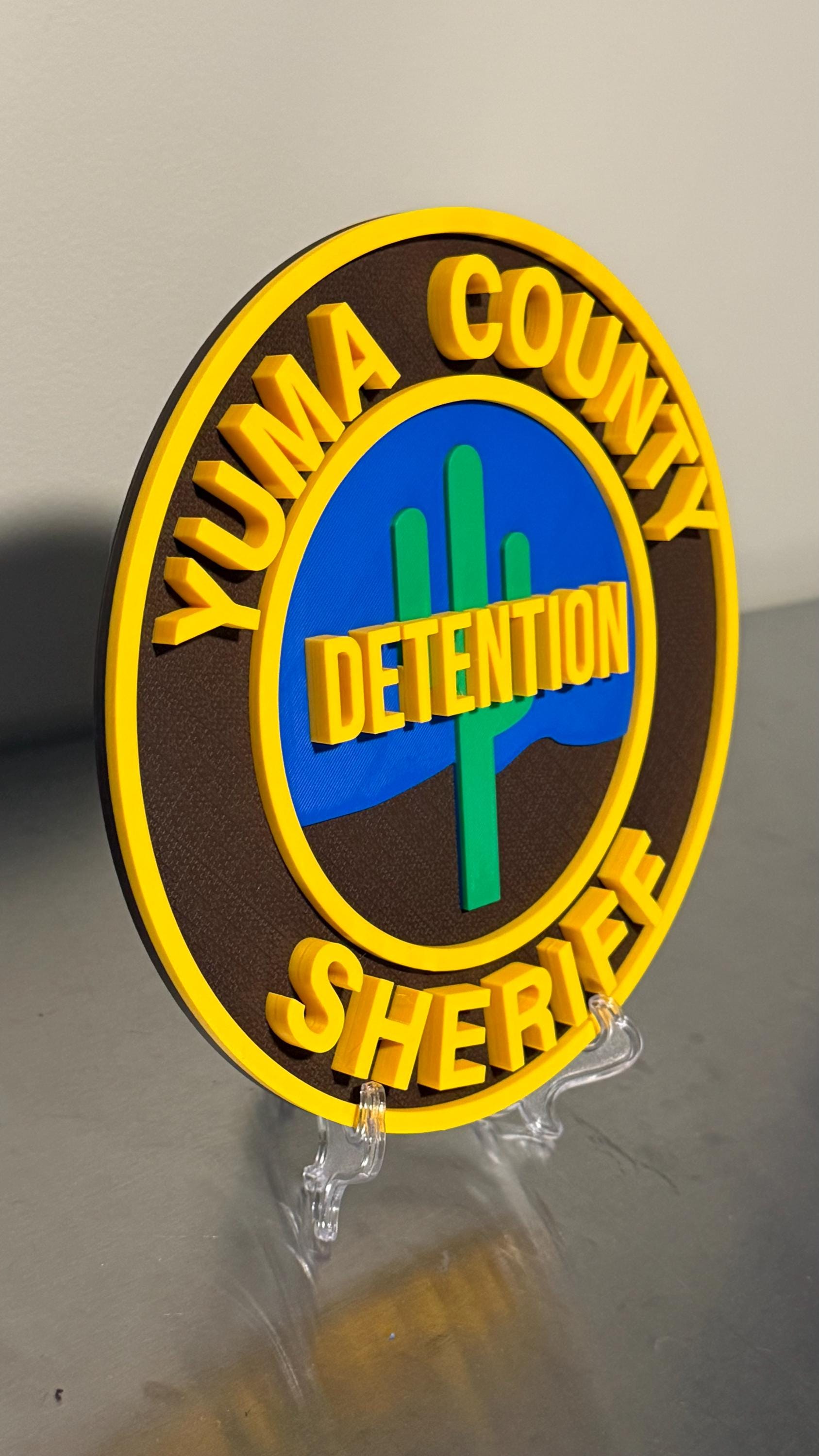 Yuma County Sheriff Detention 3D Plaque Arizona First Responder Wall Art AZ