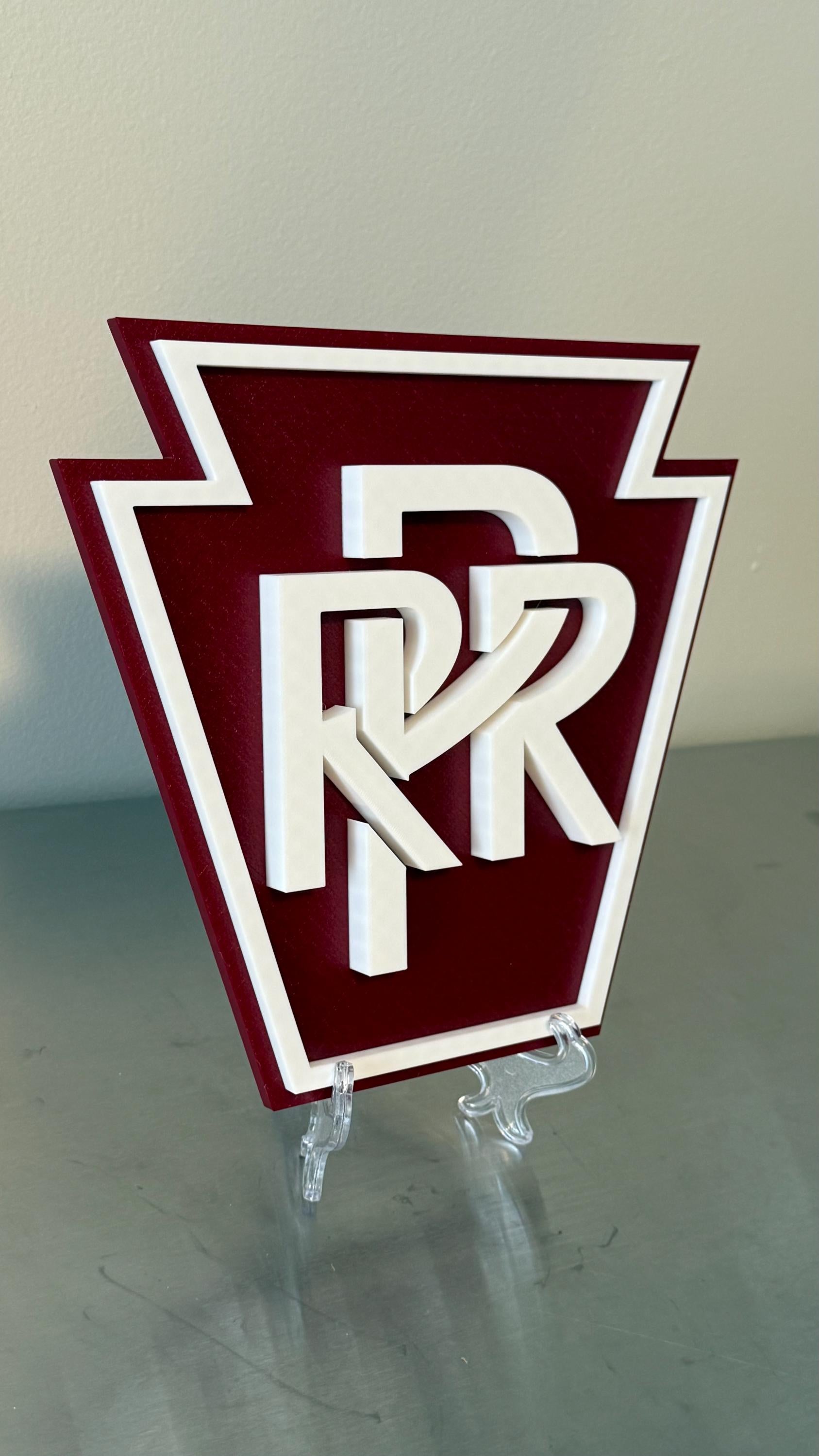 Pennsylvania Railroad 3D Display Plaque Train Enthusiast PA Sign