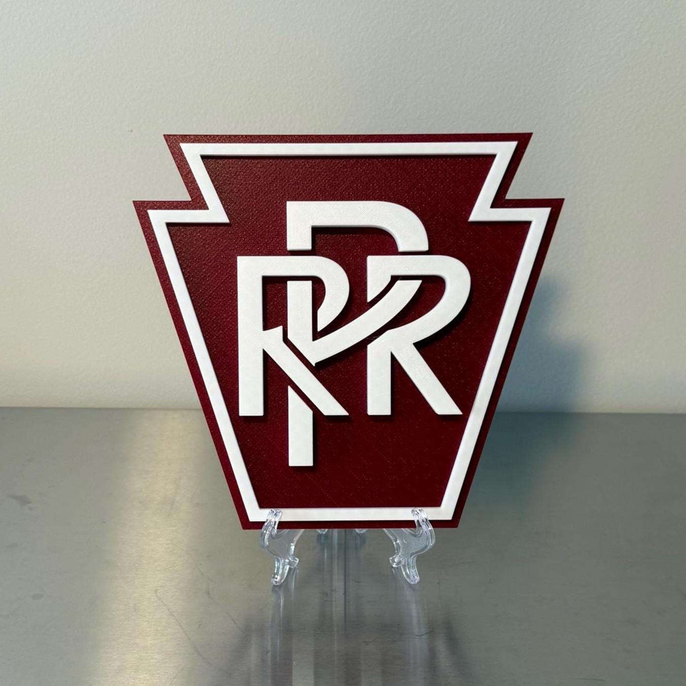 Pennsylvania Railroad 3D Display Plaque Train Enthusiast PA Sign