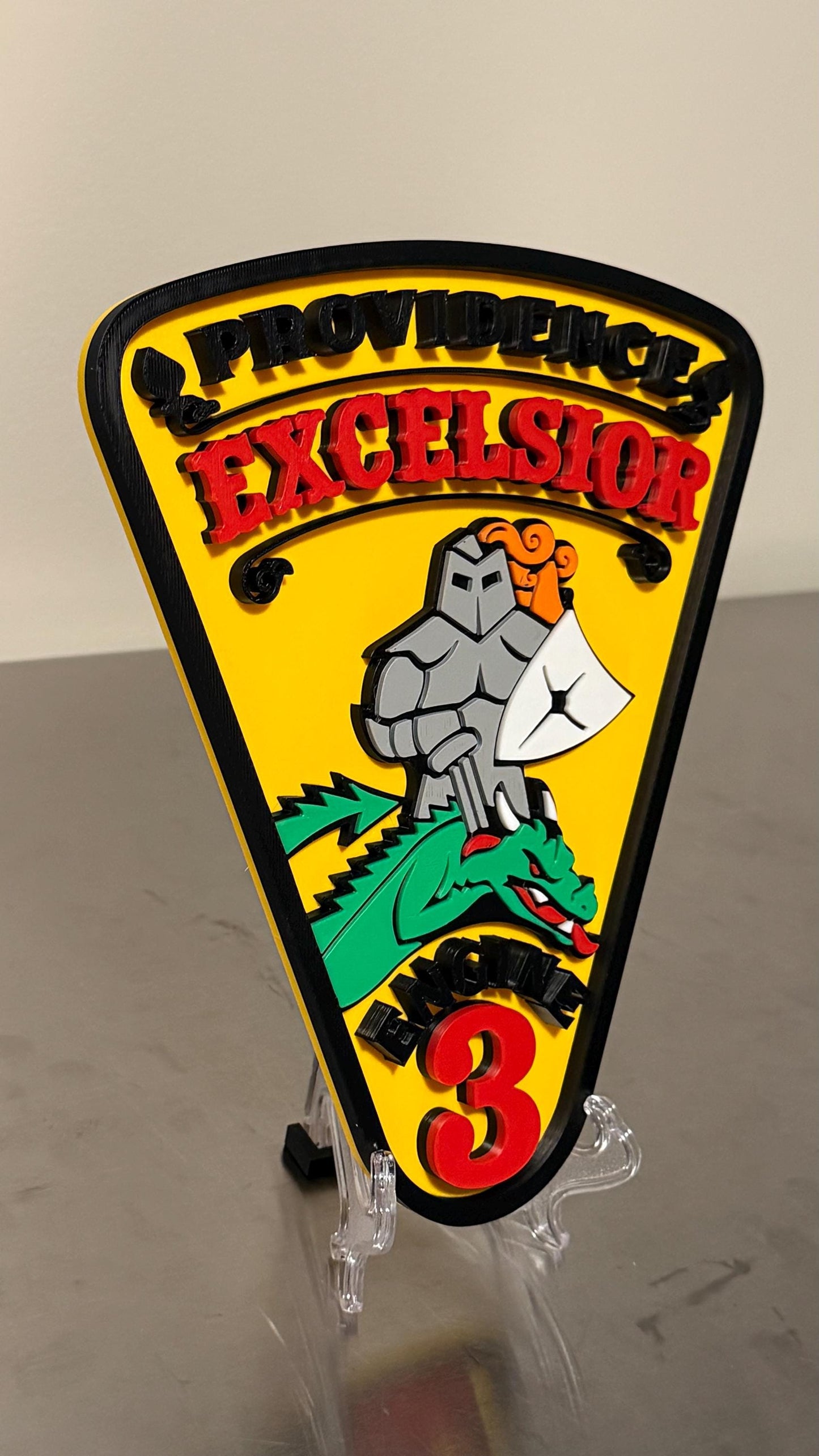 Providence Fire Department Engine 3 - 3D Display Plaque Rhode Island RI
