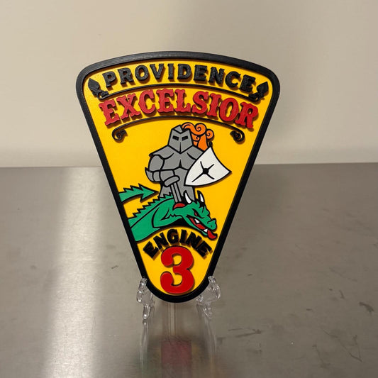 Providence Fire Department Engine 3 - 3D Display Plaque Rhode Island RI