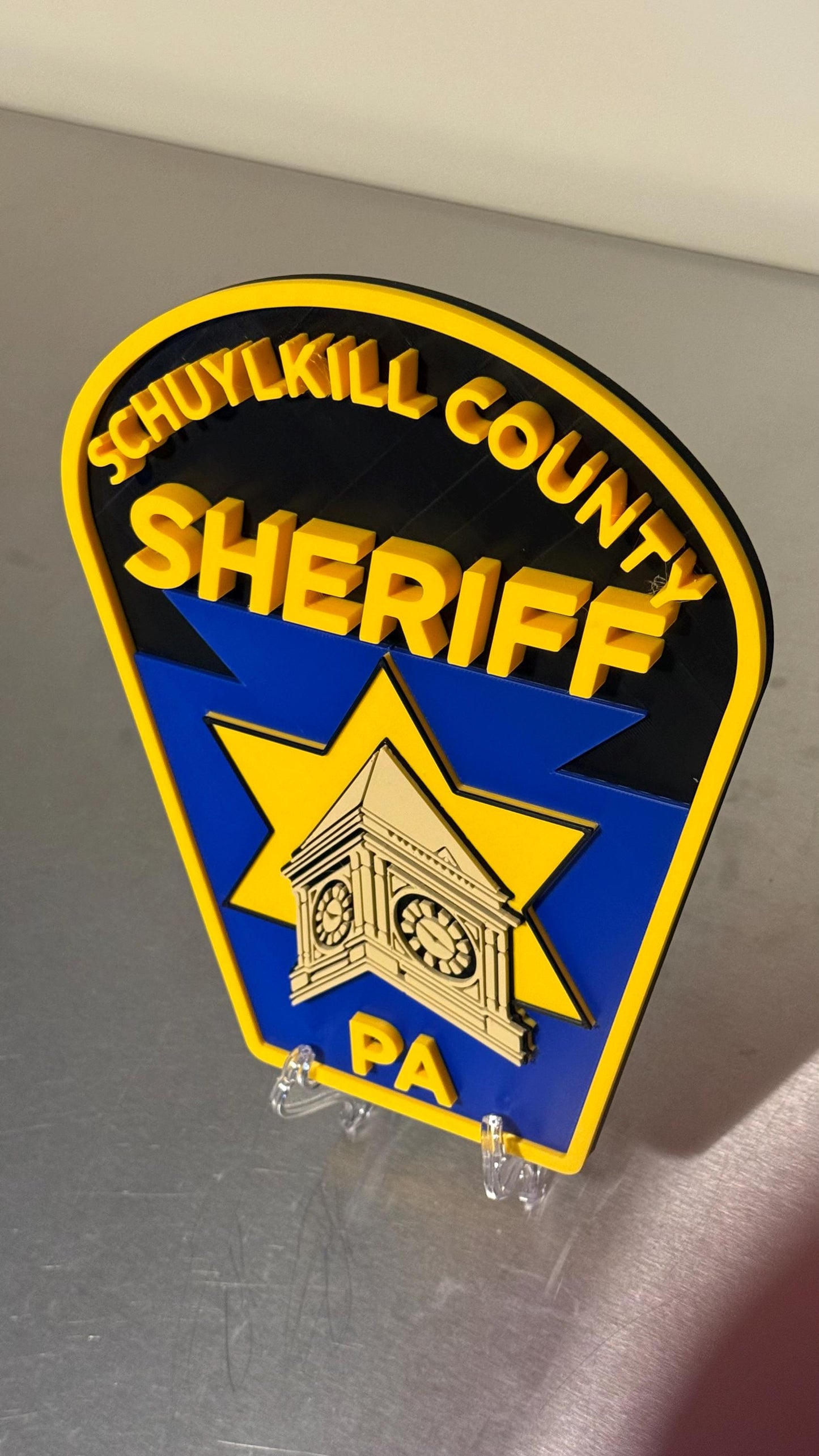 Schuylkill County Sheriff 3D Display Plaque - First Responder Wall Art PA Pennsylvania