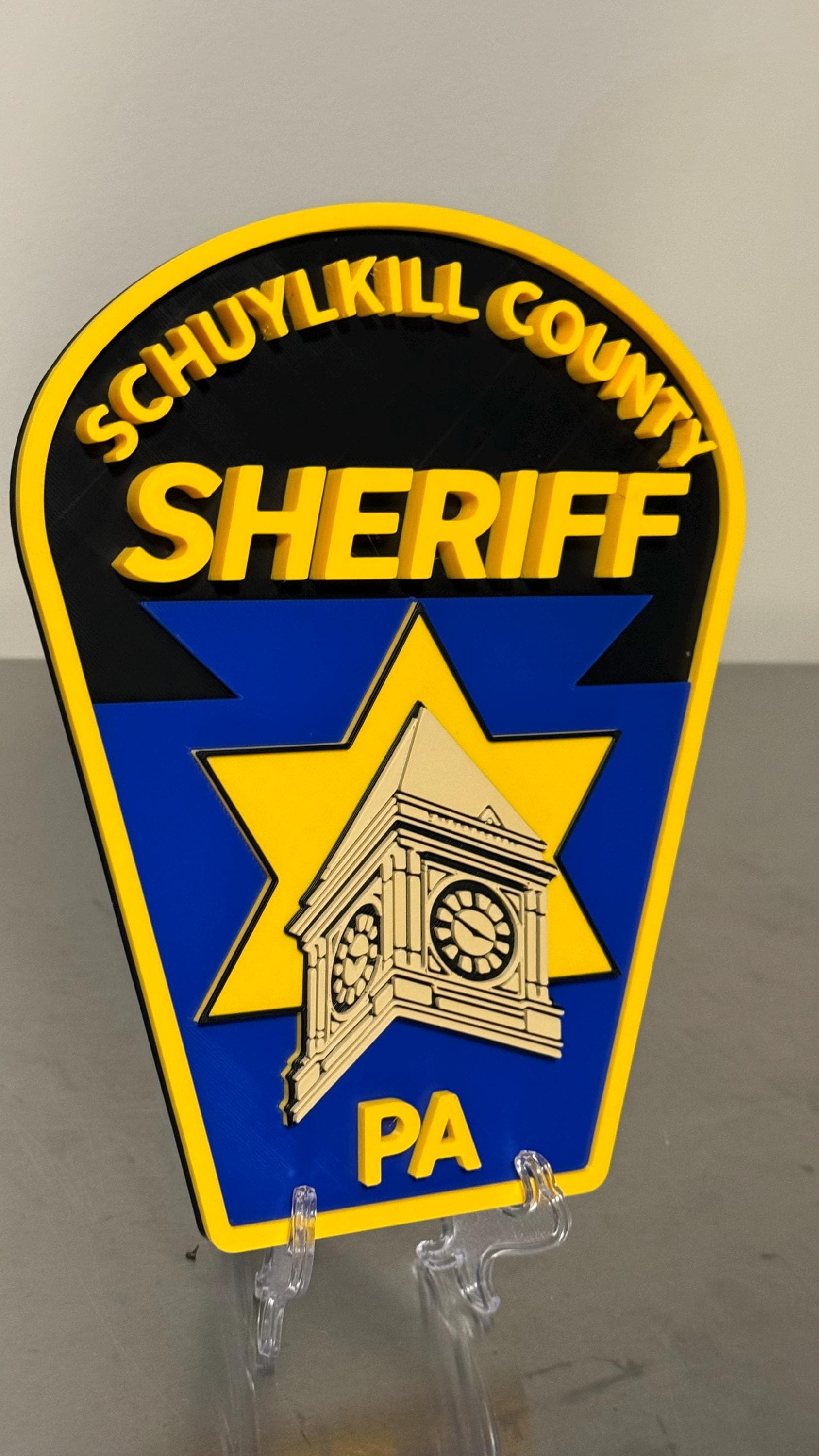Schuylkill County Sheriff 3D Display Plaque - First Responder Wall Art PA Pennsylvania