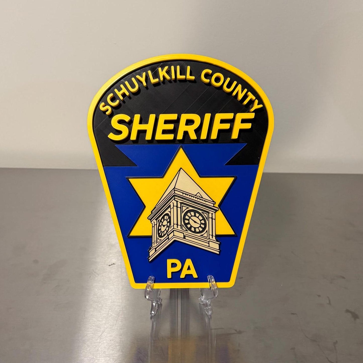 Schuylkill County Sheriff 3D Display Plaque - First Responder Wall Art PA Pennsylvania