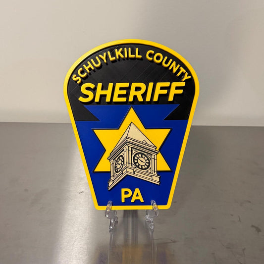 Schuylkill County Sheriff 3D Display Plaque - First Responder Wall Art PA Pennsylvania