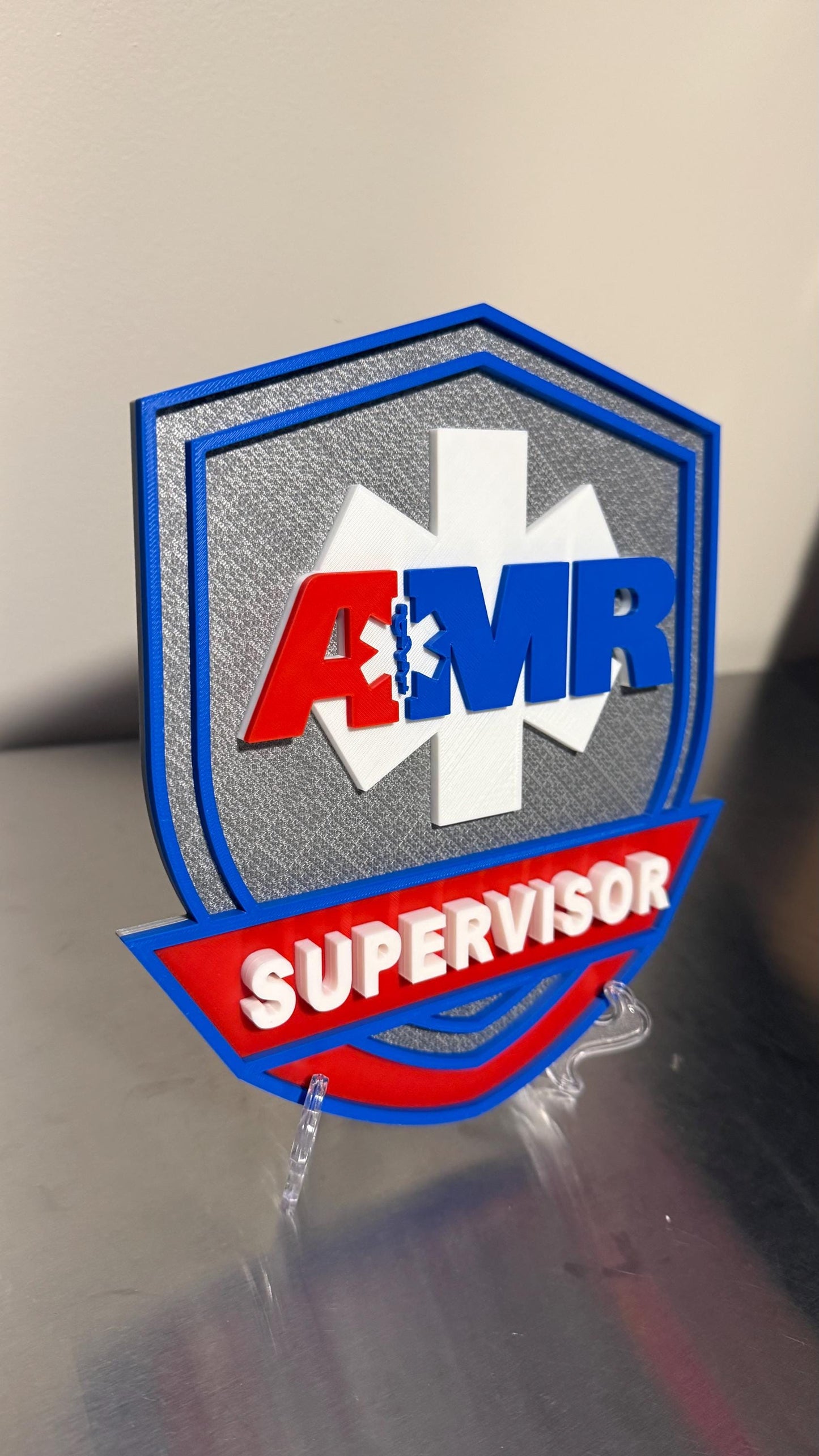 AMR EMT/Paramedic 3D Display Plaque - First Responder Wall Art