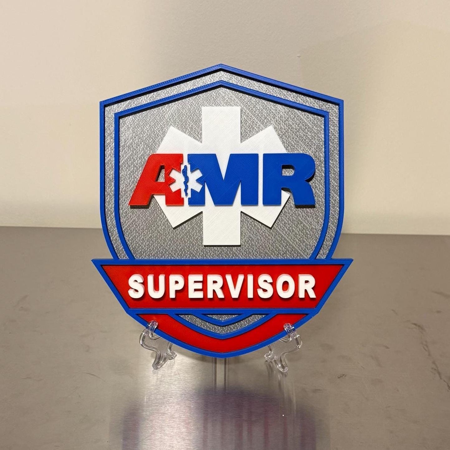 AMR EMT/Paramedic 3D Display Plaque - First Responder Wall Art