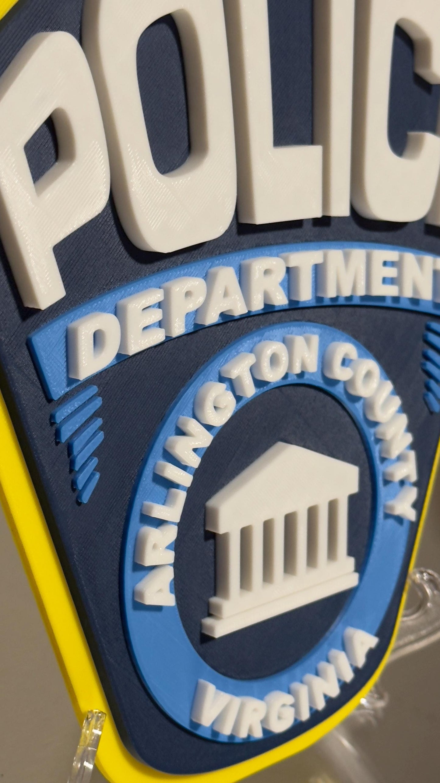 Police Display Plaque: Arlington County Police - 3D Printed Wall Art