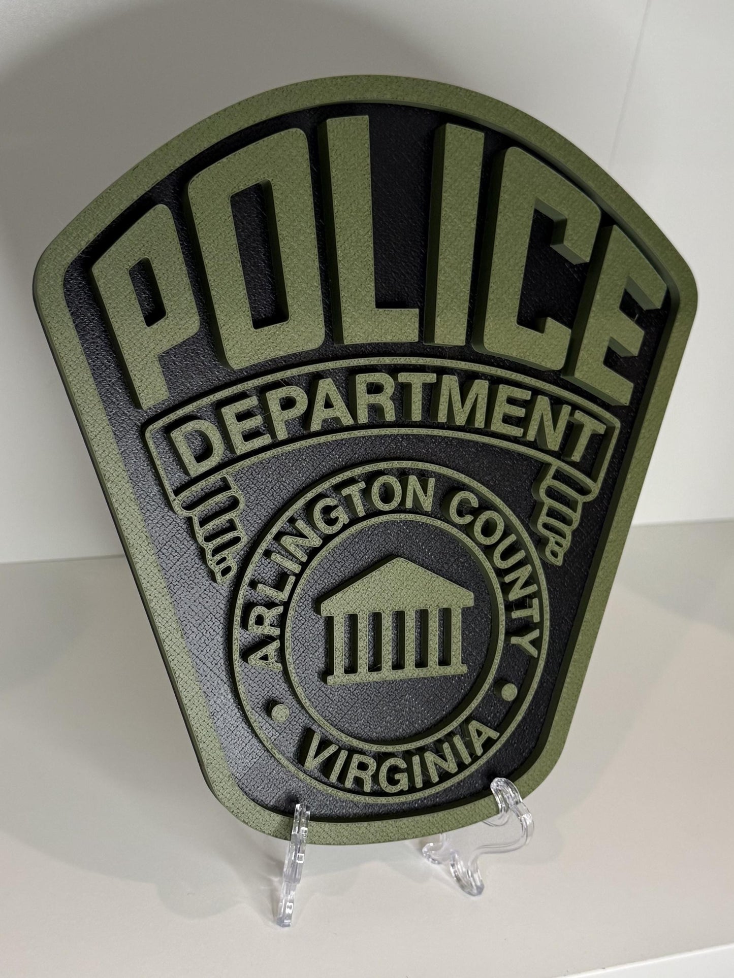Police Display Plaque: Arlington County Police - 3D Printed Wall Art