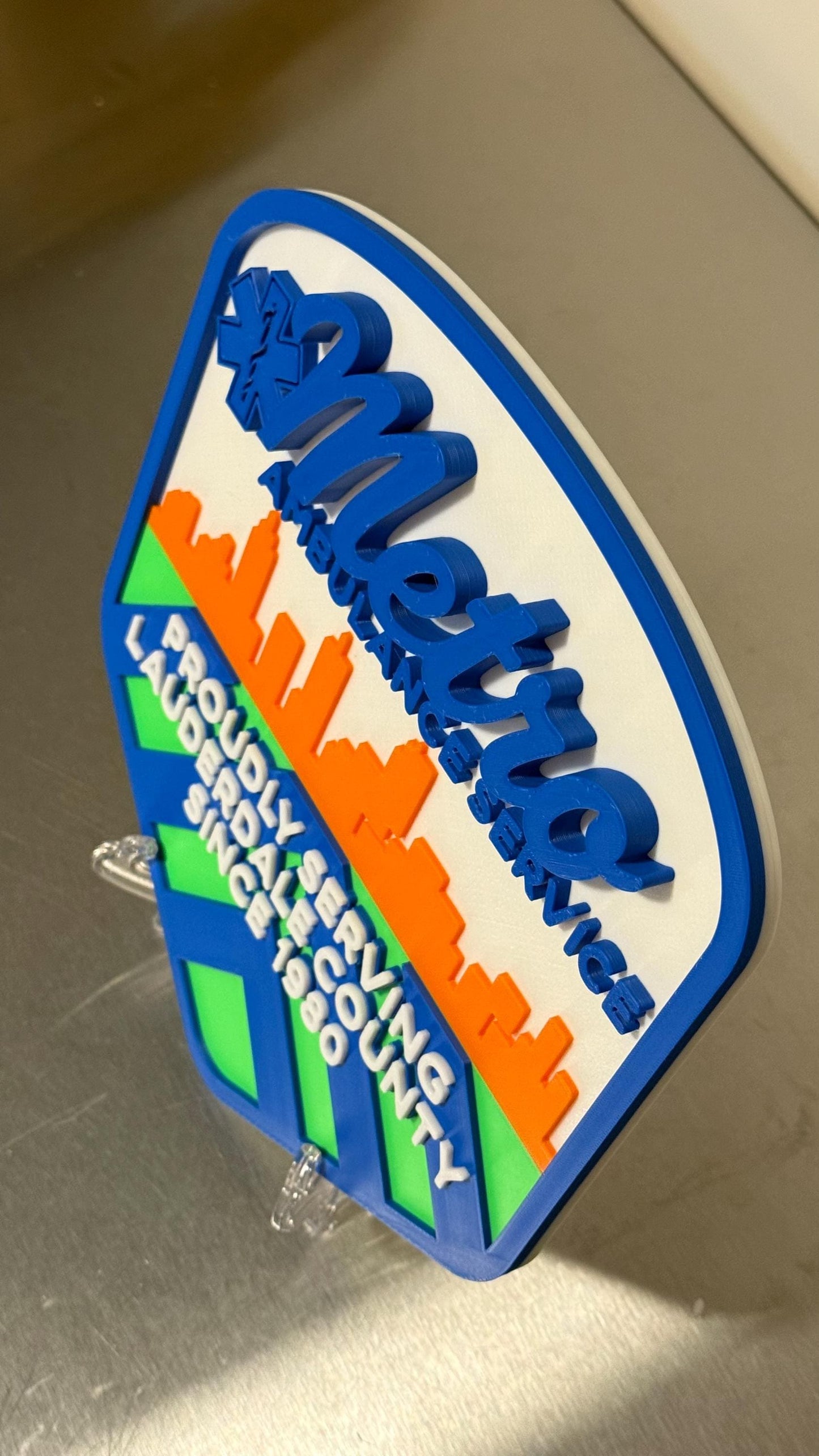 Metro Ambulance 3D Plaque: First Responder Wall Art MS Mississippi