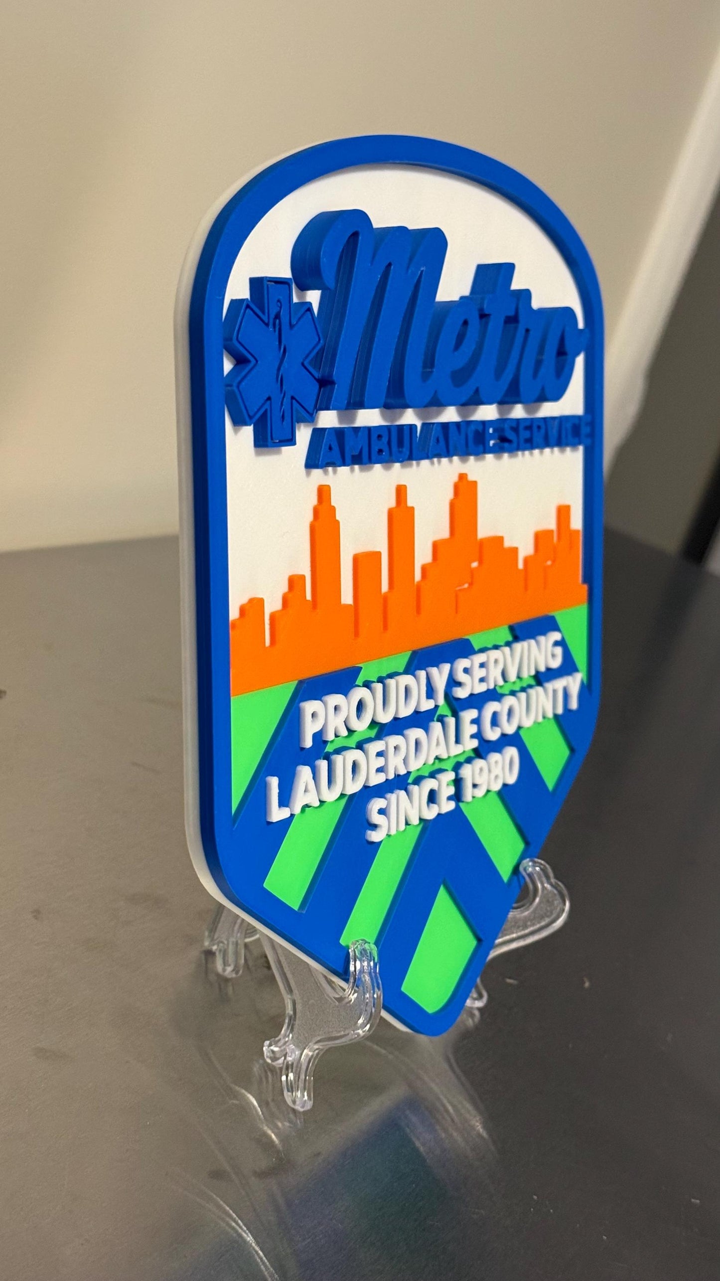 Metro Ambulance 3D Plaque: First Responder Wall Art MS Mississippi