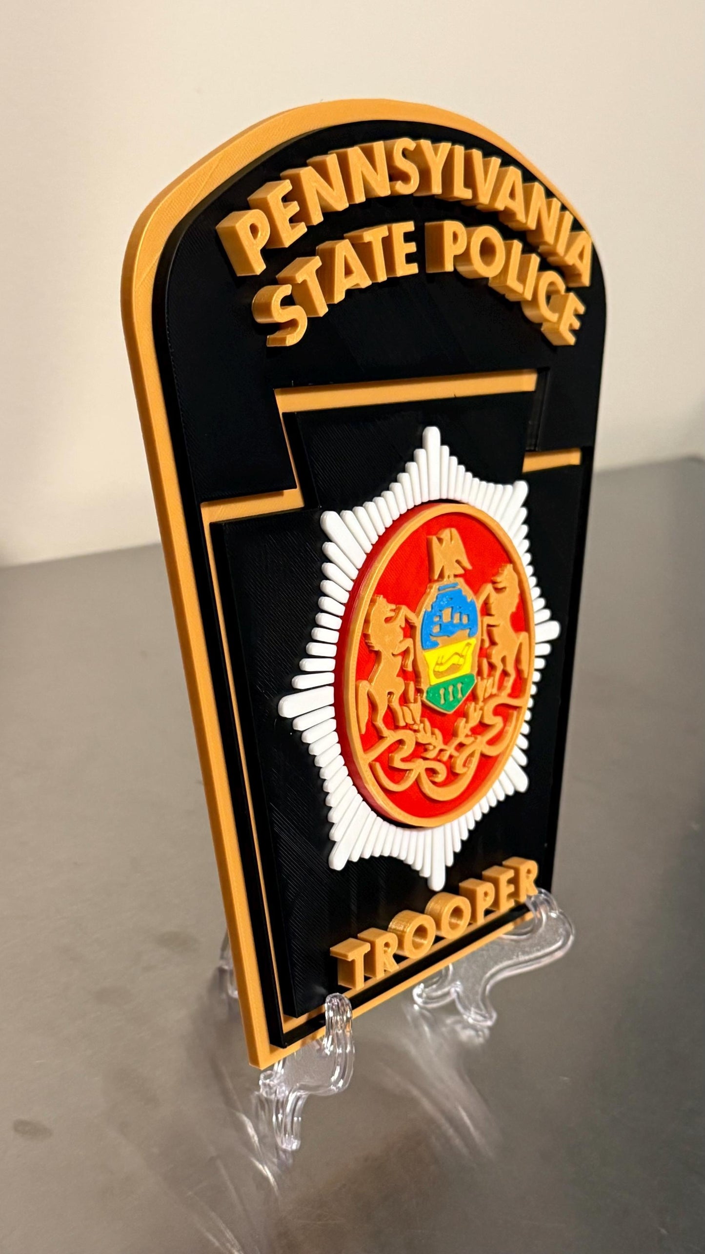 Pennsylvania State Police Trooper 3D Display Plaque PSP PA