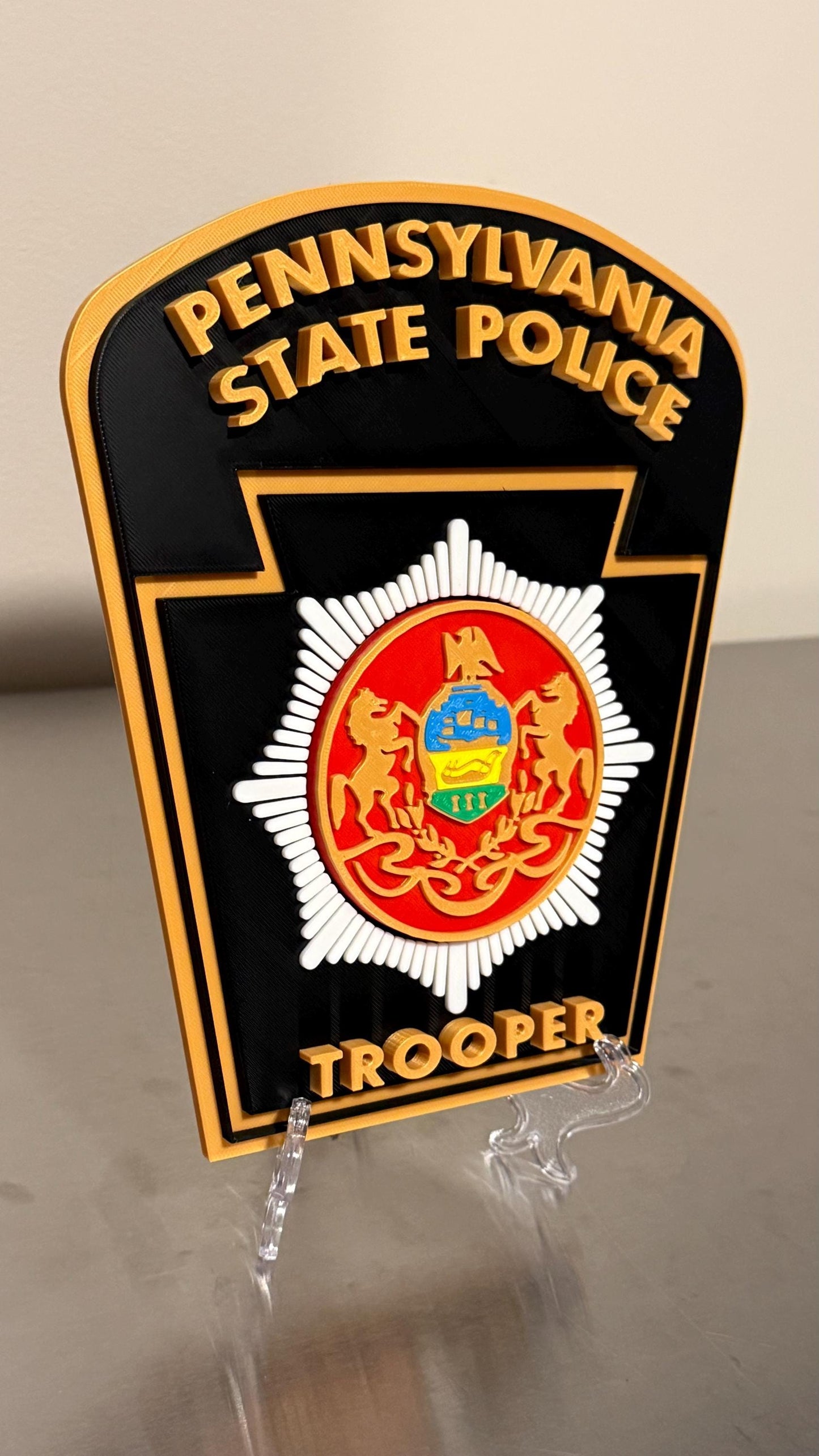 Pennsylvania State Police Trooper 3D Display Plaque PSP PA