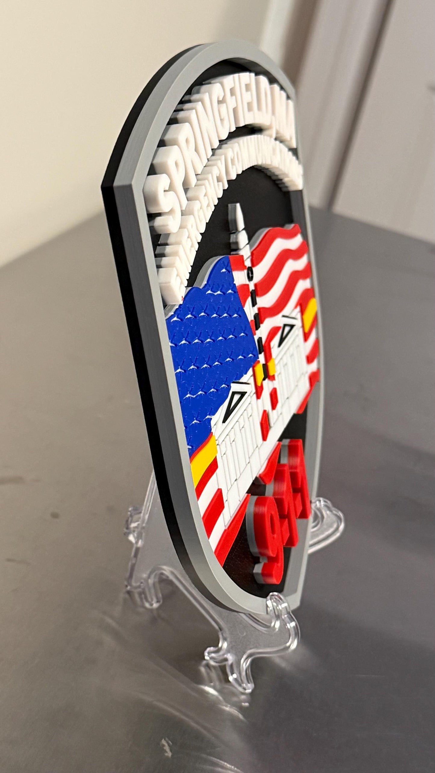Emergency Communications Plaque: 3D Embossed Display (9x8 Inches) Massachusetts