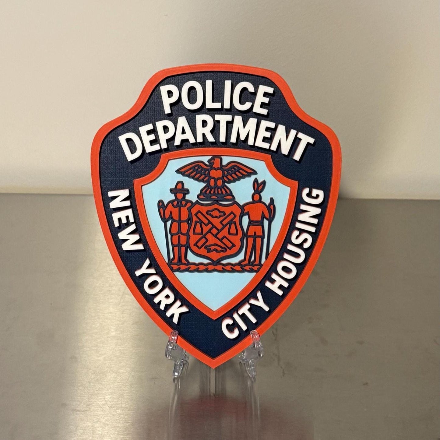 New York City Housing Police 3D Embossed Display Plaque: NYC Police Department Wall Art