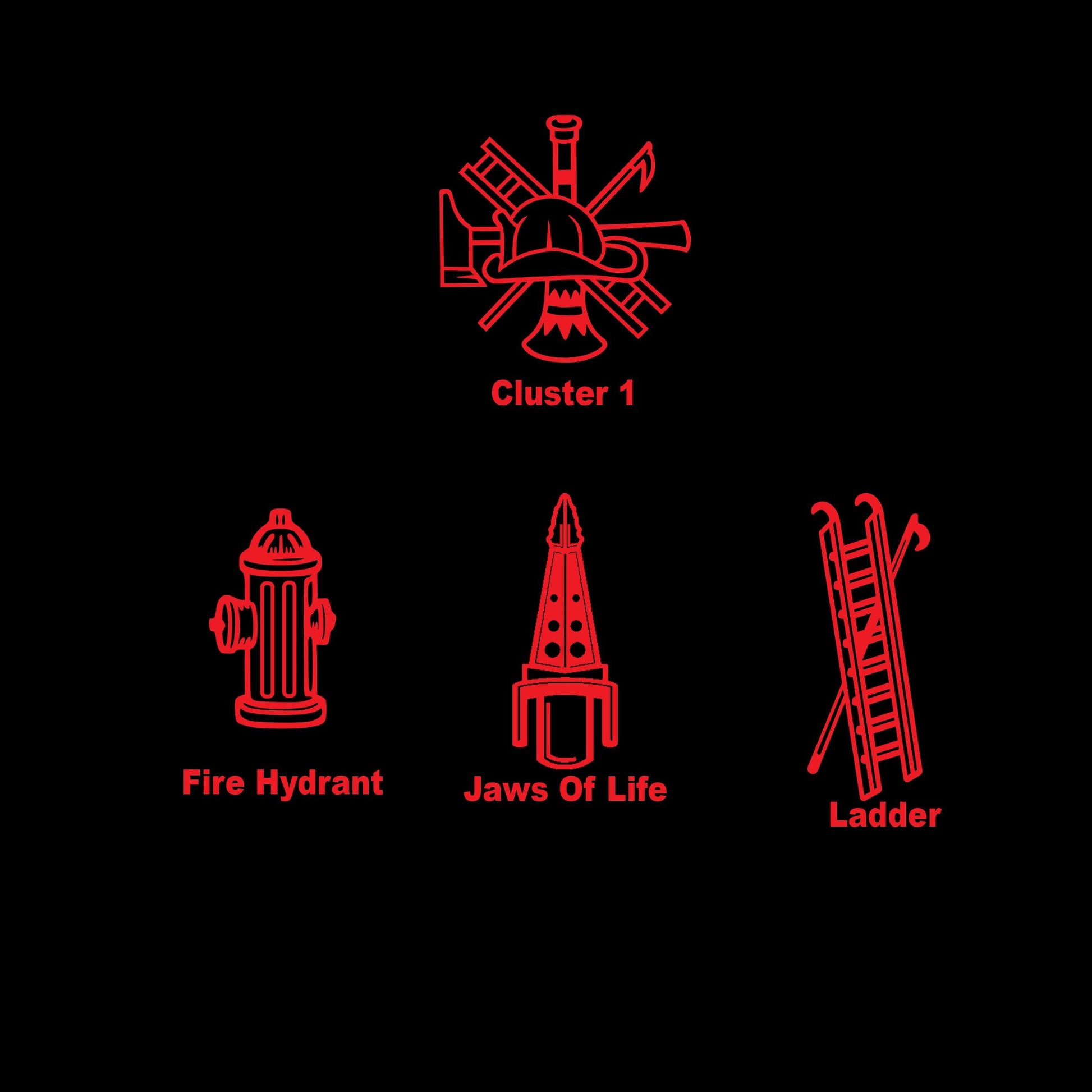 Two Color Customizable Fire Department Maltese Cross 3D Plaque First Responder Wall Art