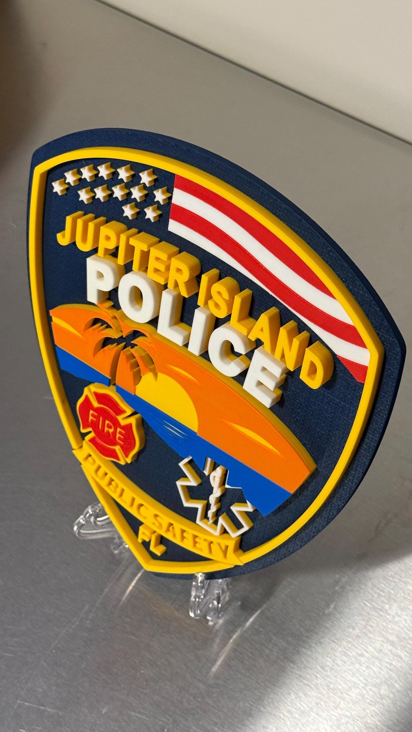 Jupiter Island Police Department 3D Plaque: First Responder Wall Decor Florida FL