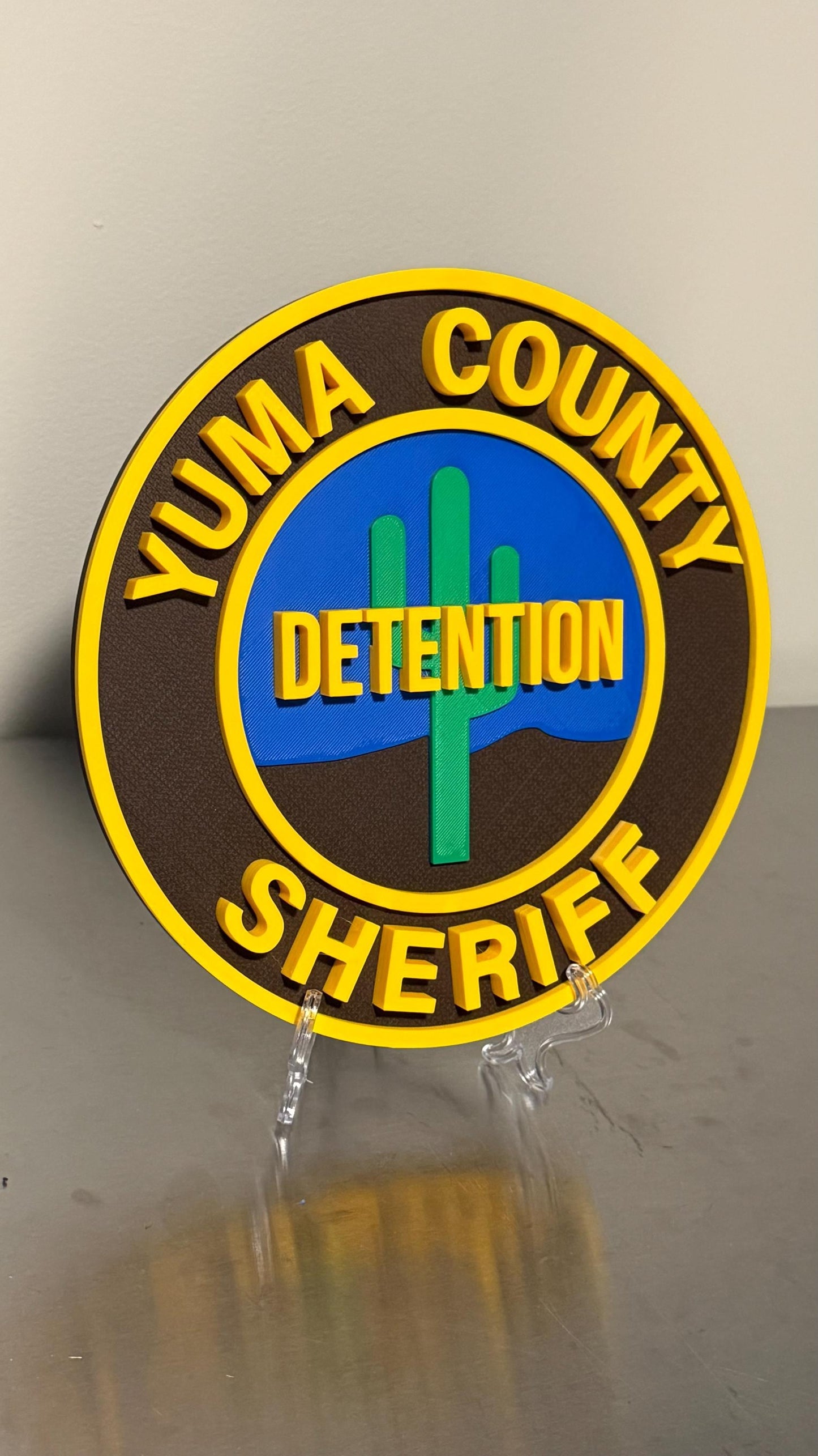 Yuma County Sheriff Detention 3D Plaque Arizona First Responder Wall Art AZ