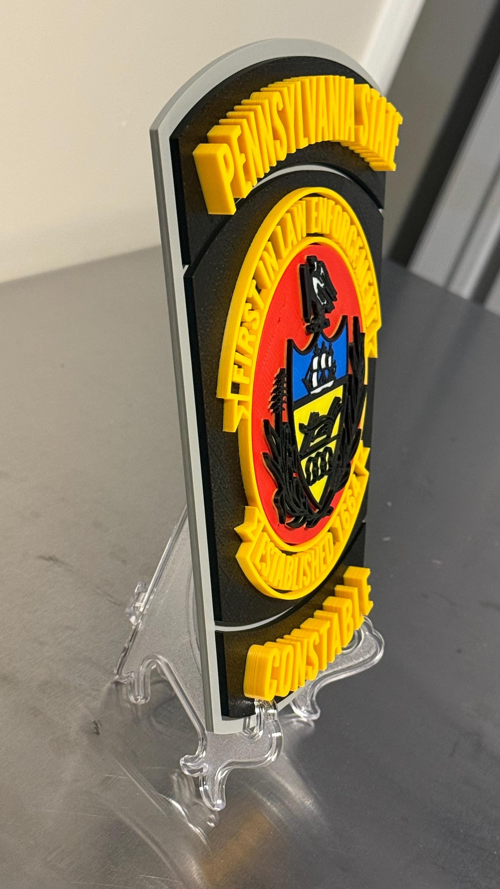 PA State Constable 3D Display Plaque - First Responder Wall Art PA Pennsylvania