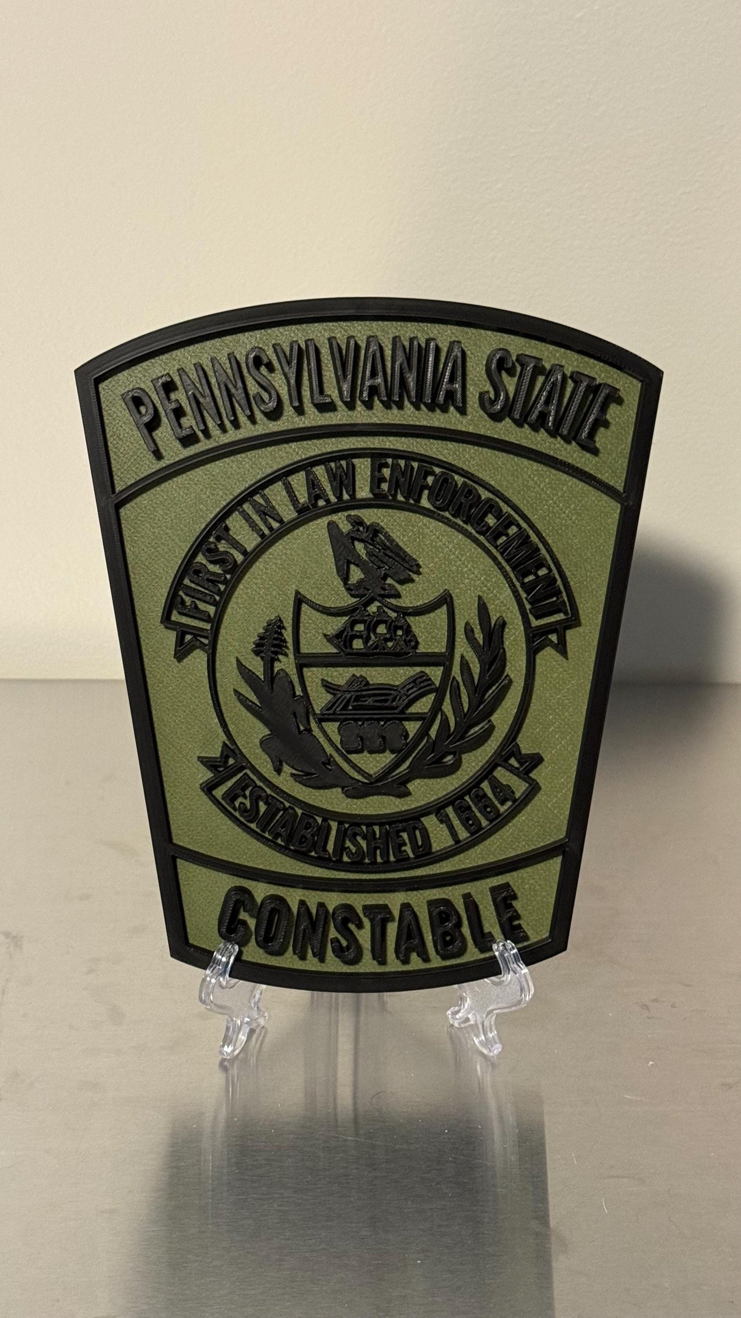 PA State Constable 3D Display Plaque - First Responder Wall Art PA Pennsylvania