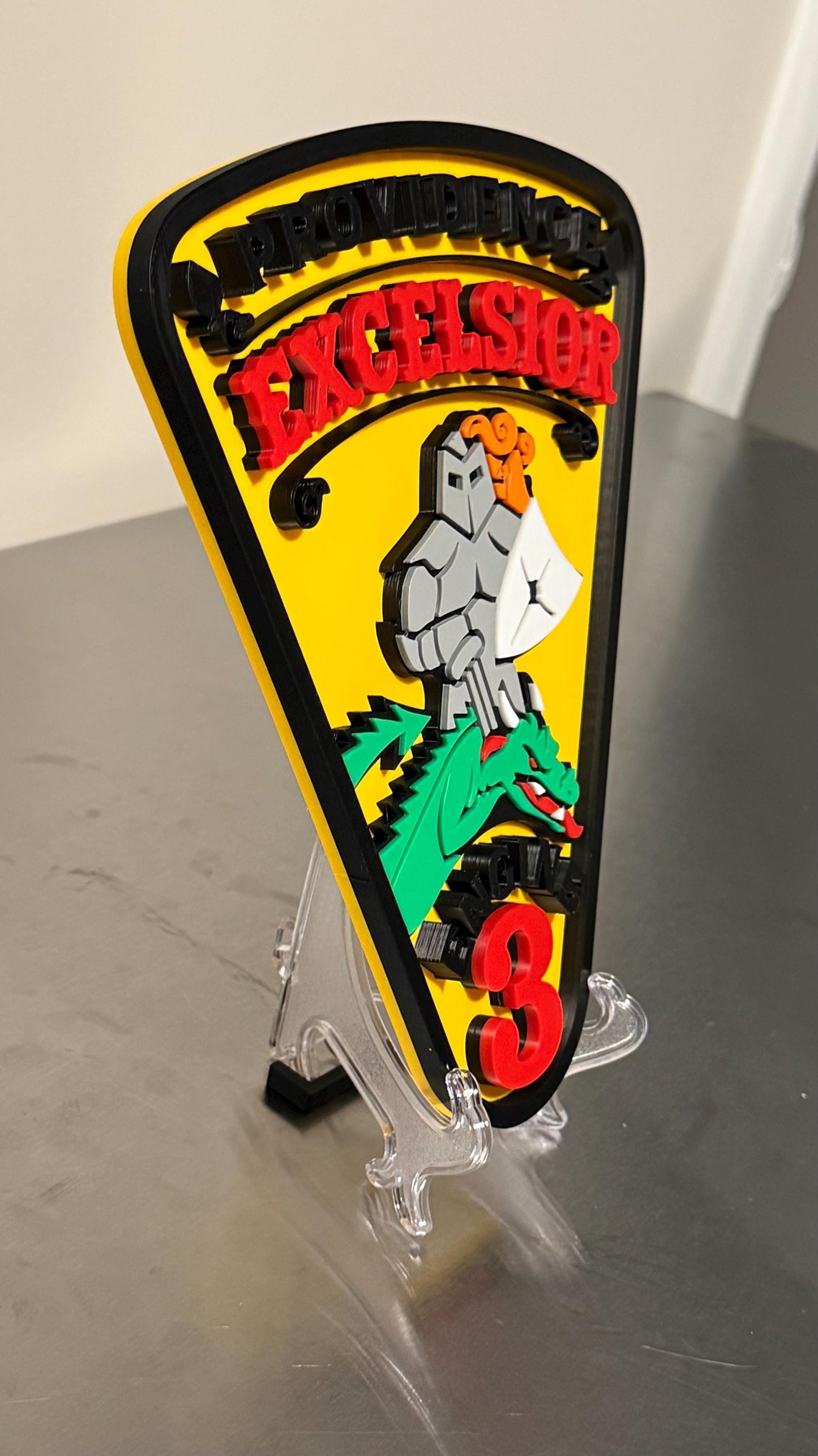 Providence Fire Department Engine 3 - 3D Display Plaque Rhode Island RI