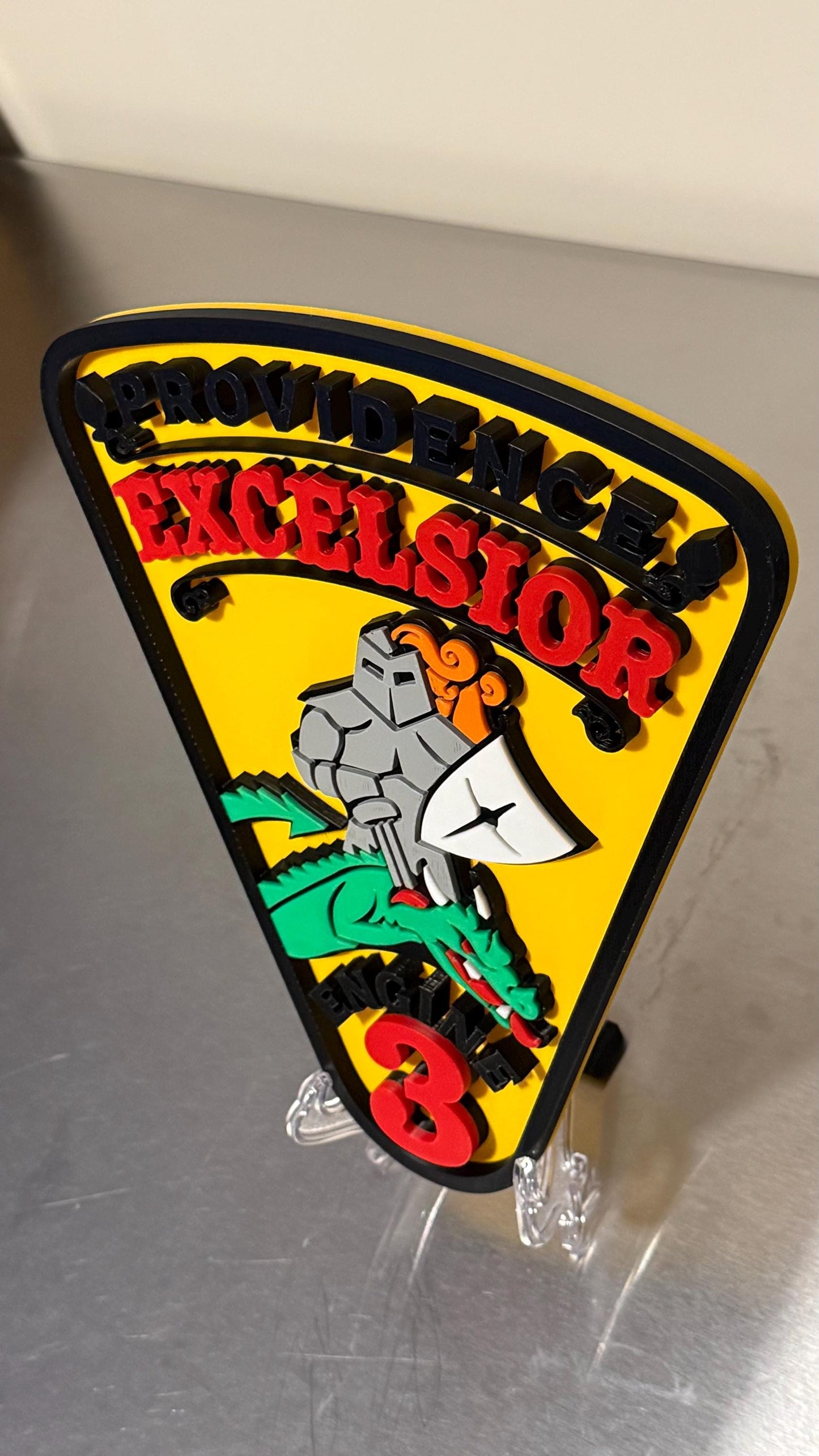 Providence Fire Department Engine 3 - 3D Display Plaque Rhode Island RI