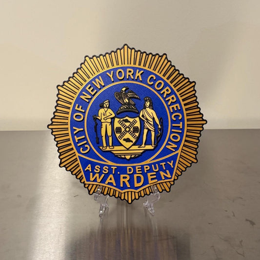 NYC Corrections Assistant Deputy Warden Shield 3D Display Plaque NY New York