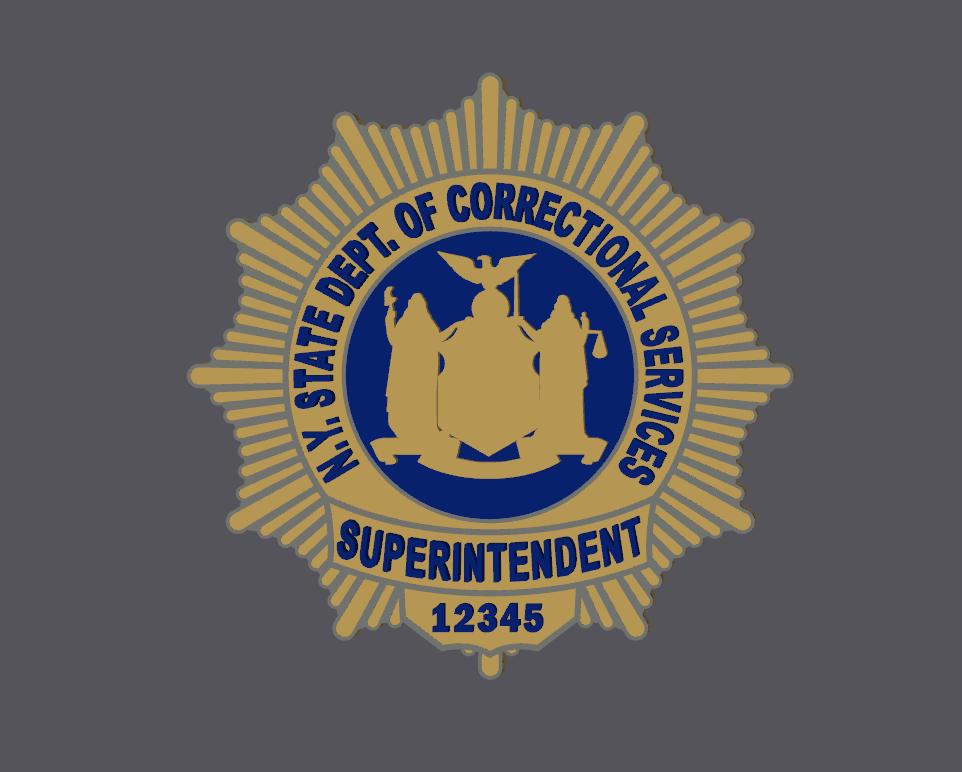NYS Corrections Officer Badge 3D Plaque: First Responder Gift New York