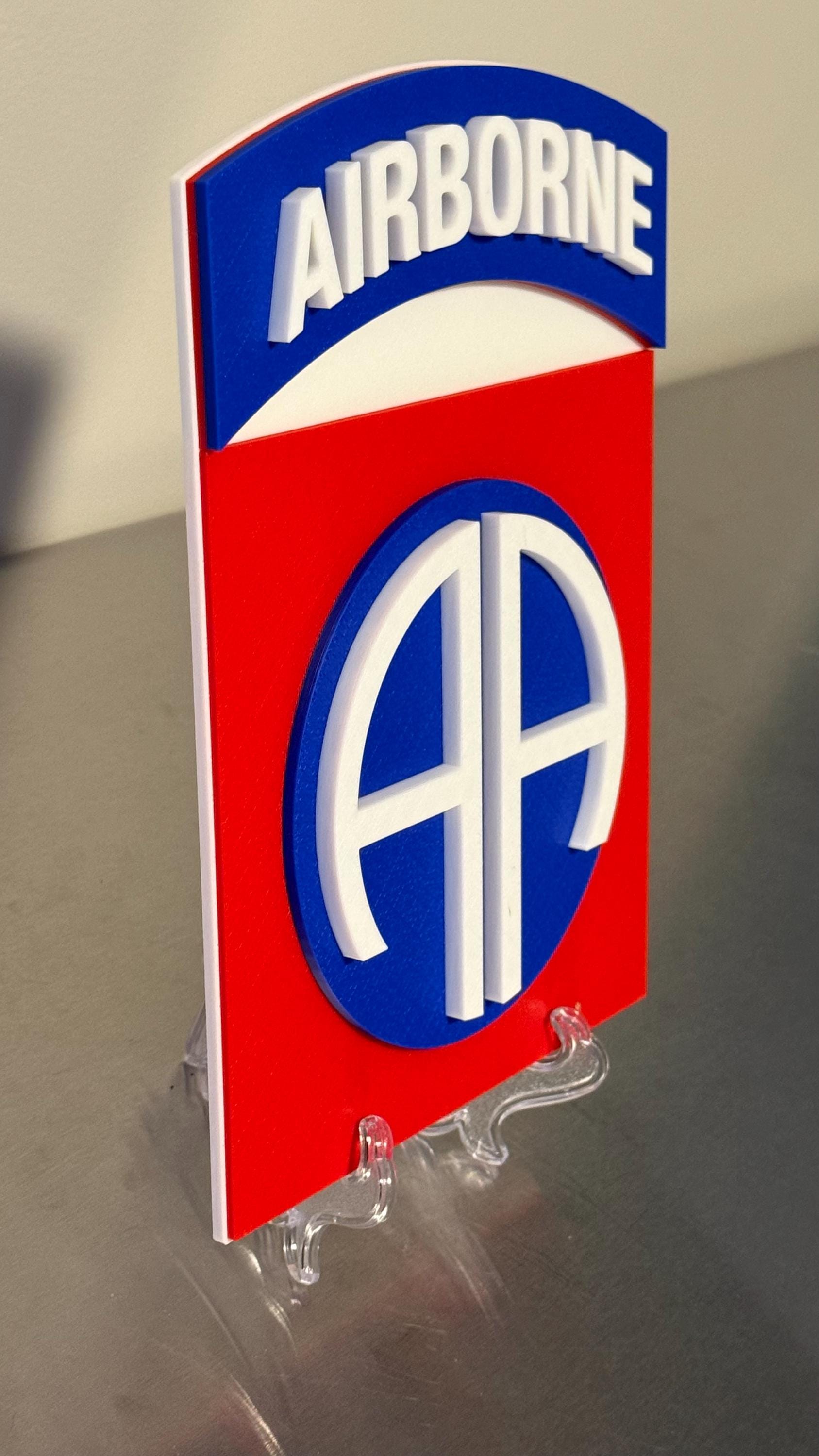 US Army 82nd Airborne Division "All American" 3D Plaque: Veteran Gift Government
