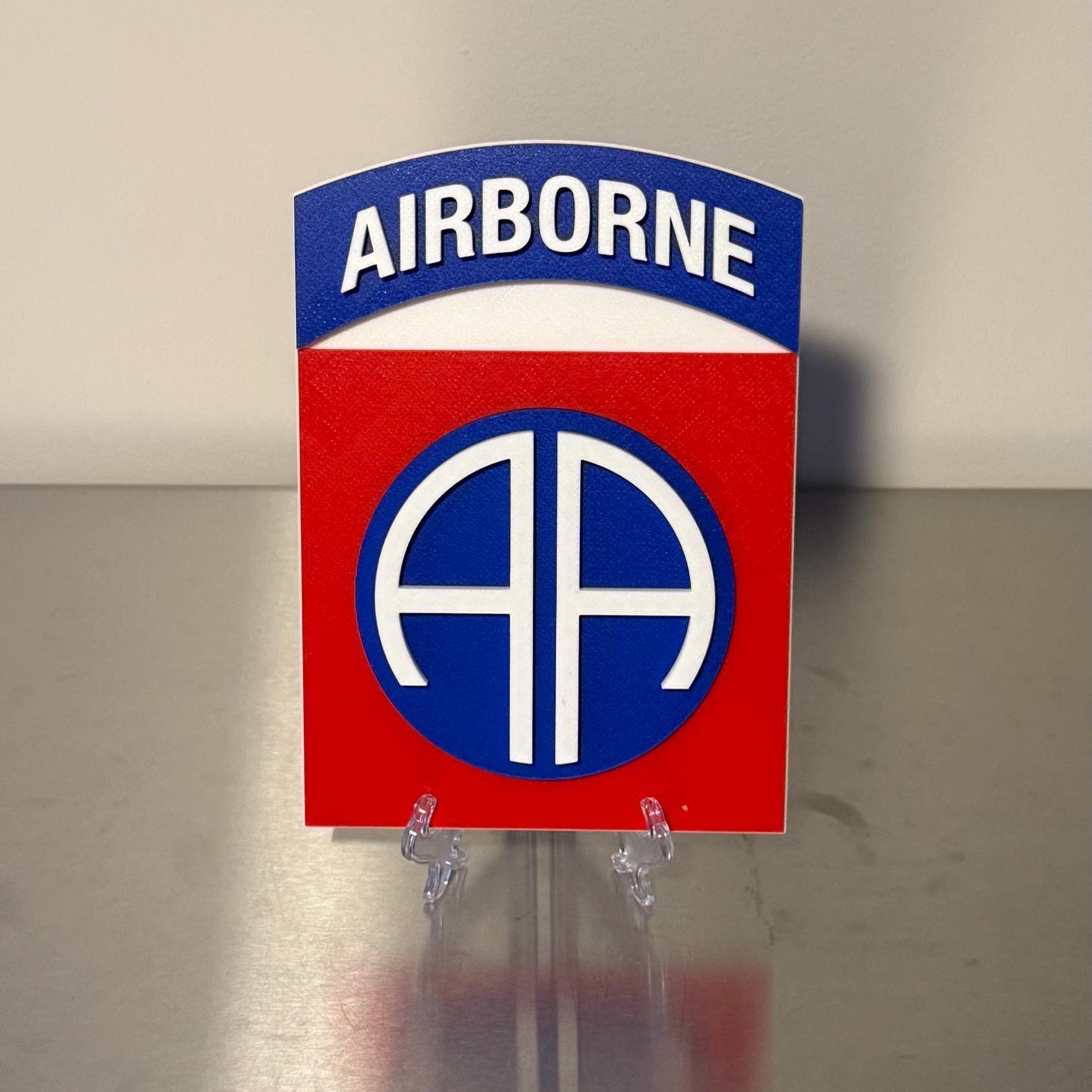 US Army 82nd Airborne Division "All American" 3D Plaque: Veteran Gift Government