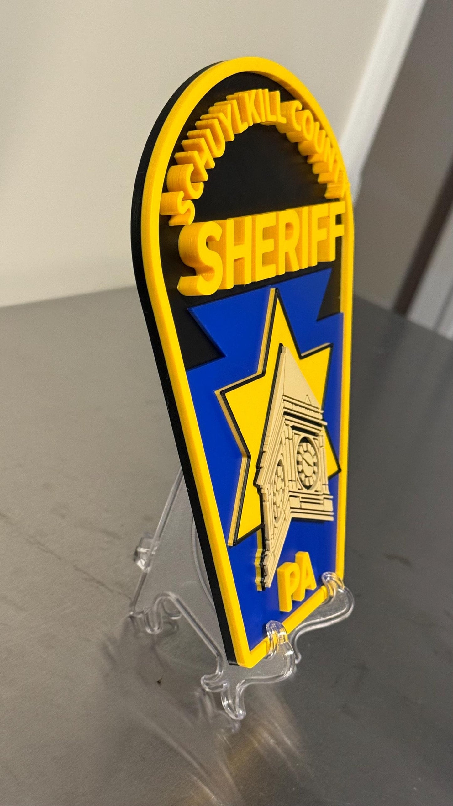Schuylkill County Sheriff 3D Display Plaque - First Responder Wall Art PA Pennsylvania