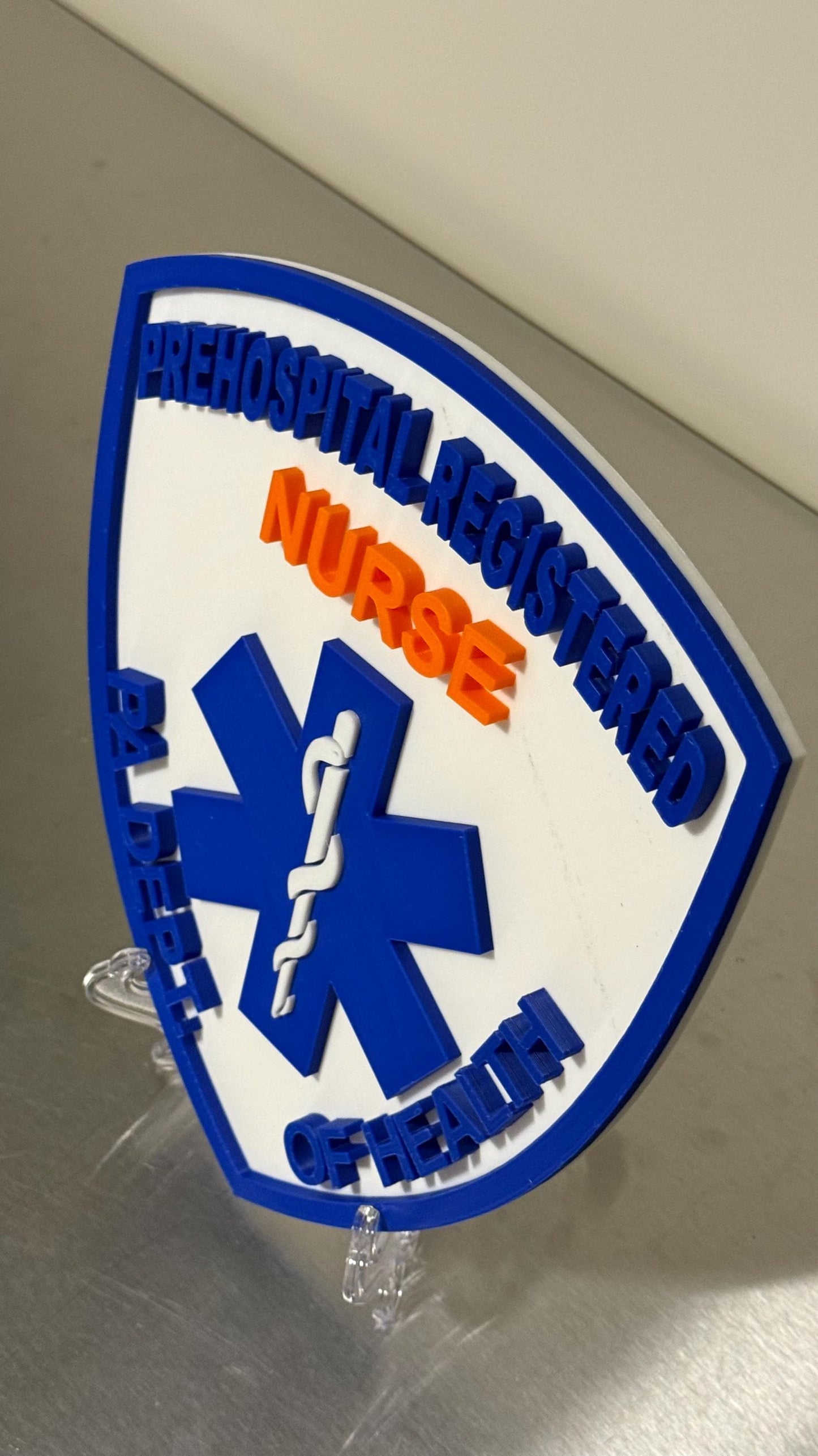 PA PHRN Plaque – 3D Embossed Prehospital Registered Nurse Gift Pennsylvania
