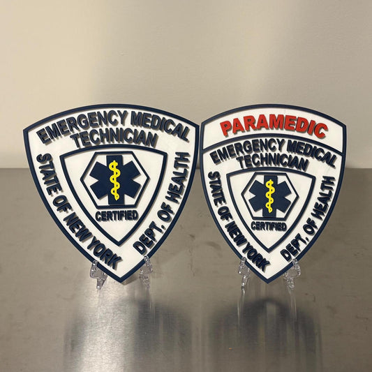 NYS Paramedic EMT 3D Display Plaque First Responder Wall Art NY New York New York