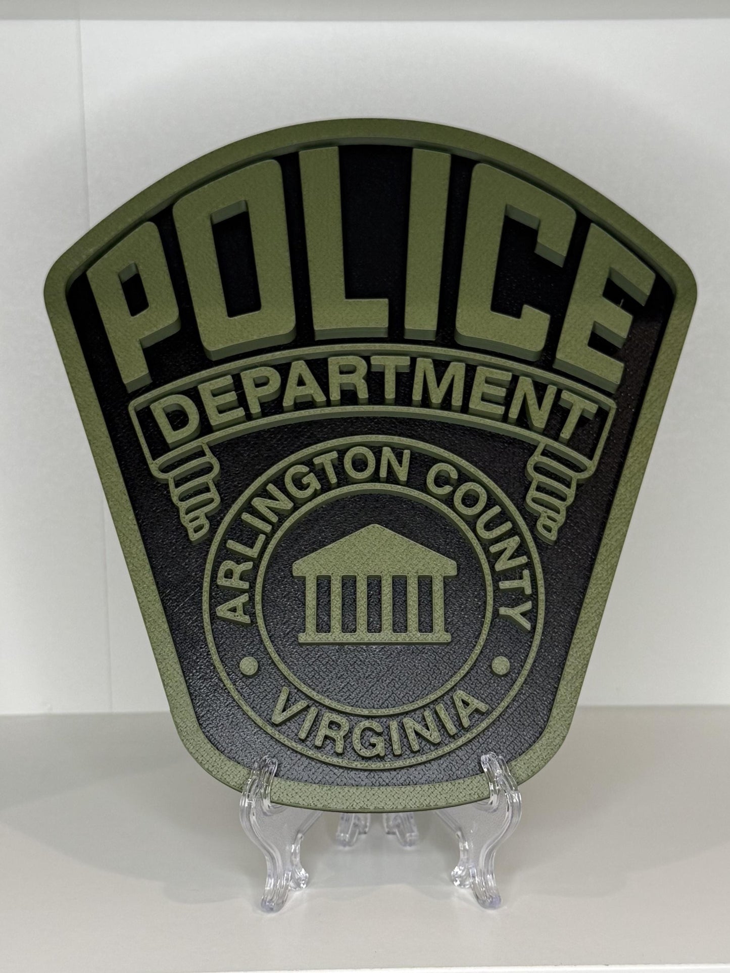 Police Display Plaque: Arlington County Police - 3D Printed Wall Art
