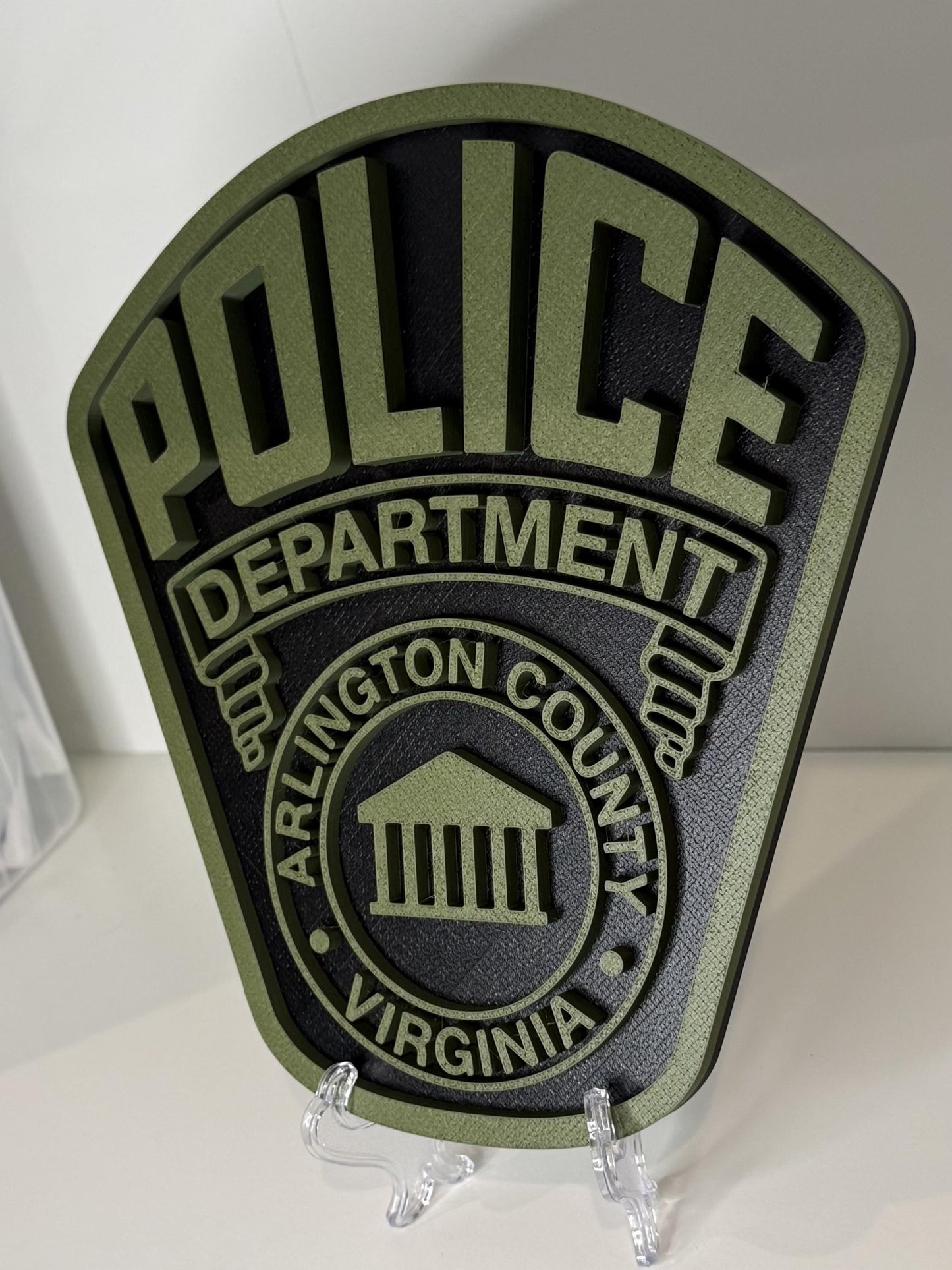 Police Display Plaque: Arlington County Police - 3D Printed Wall Art