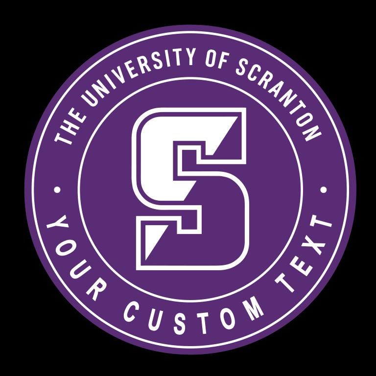 Customizable University of Scranton Pennsylvania 3D Embossed Display Plaque PA