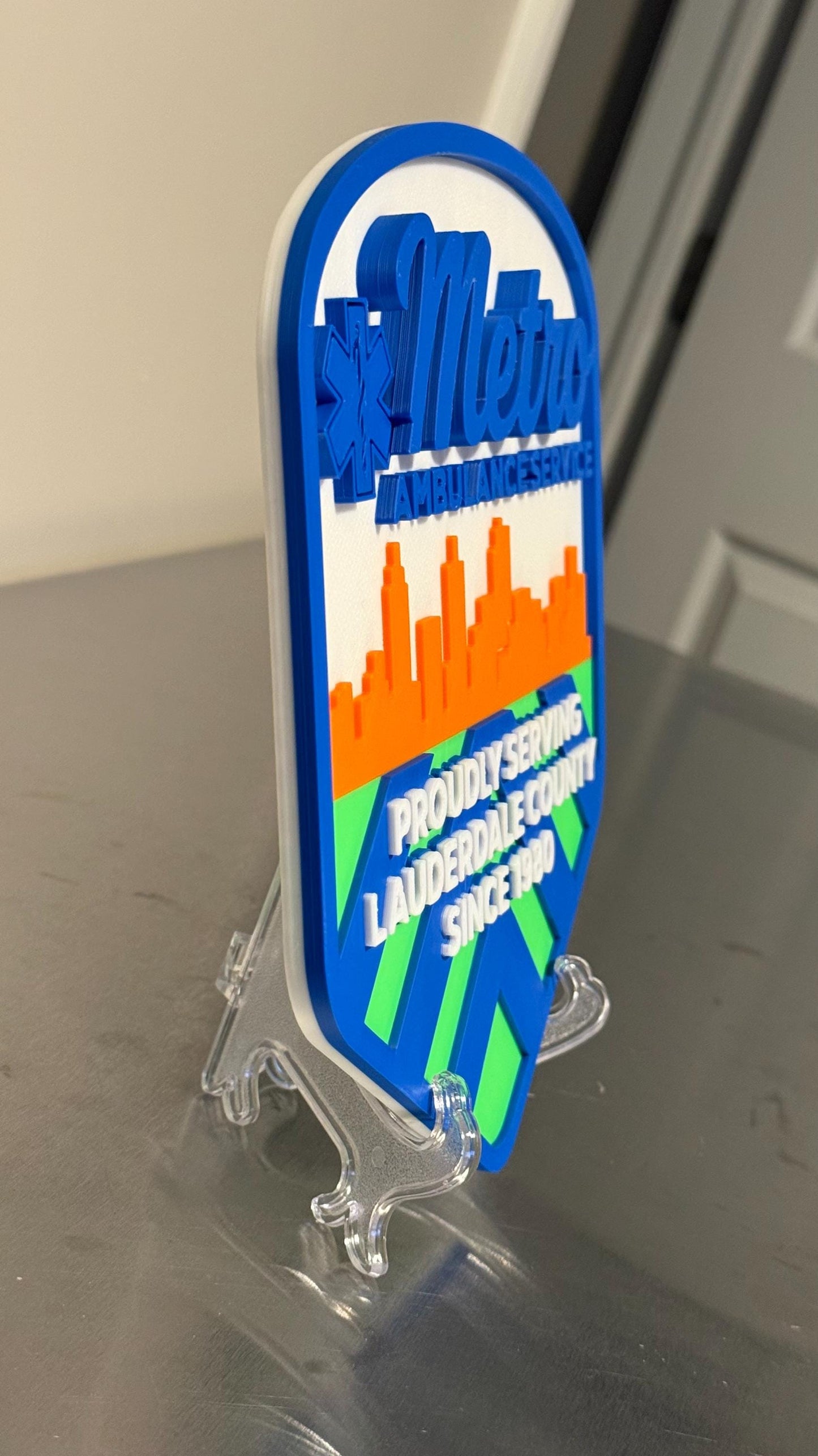 Metro Ambulance 3D Plaque: First Responder Wall Art MS Mississippi