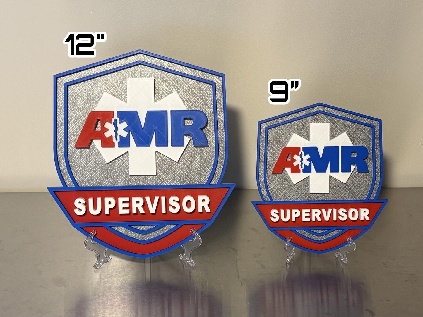 AMR EMT/Paramedic 3D Display Plaque - First Responder Wall Art