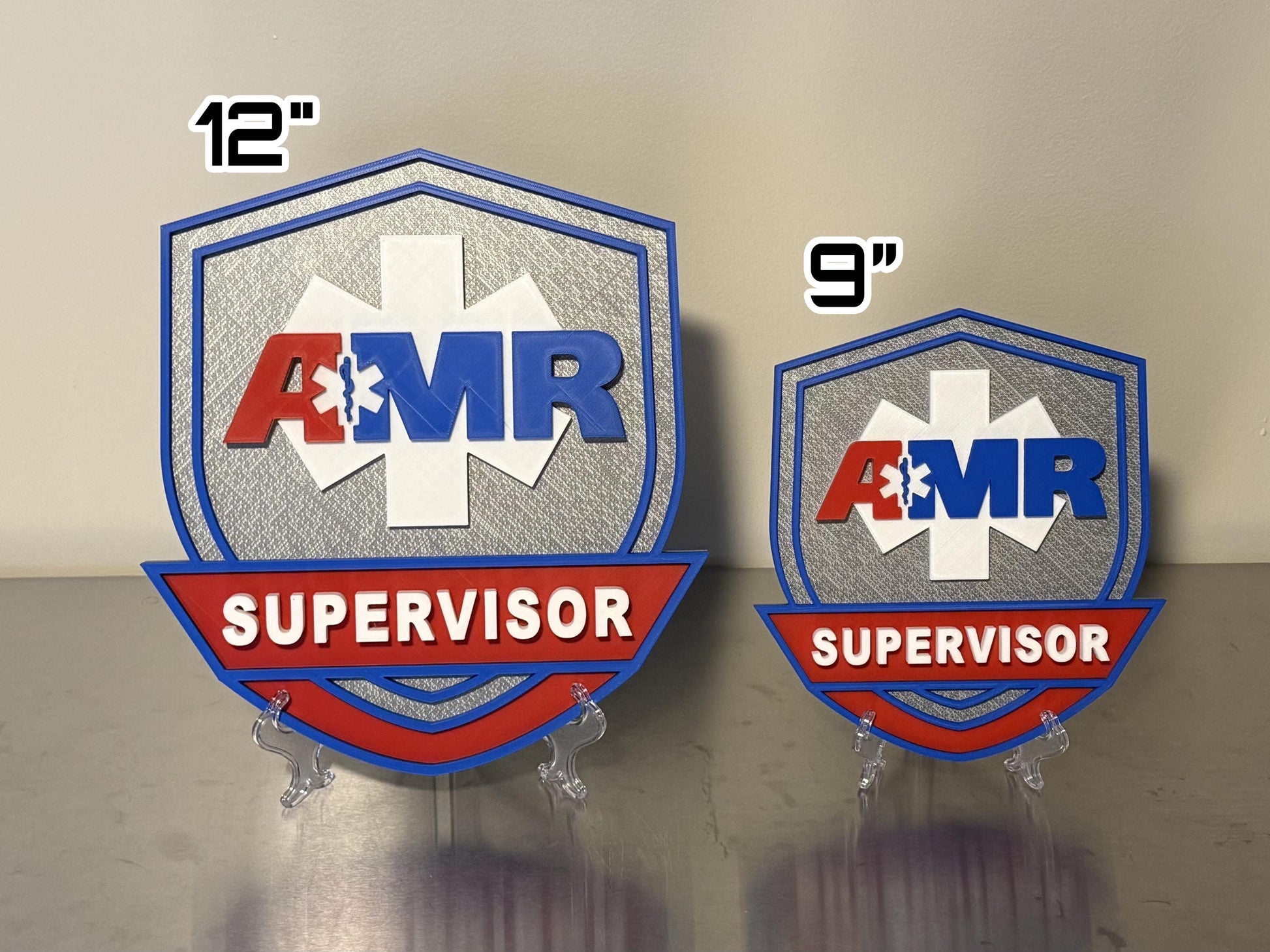 AMR EMT/Paramedic 3D Display Plaque - First Responder Wall Art