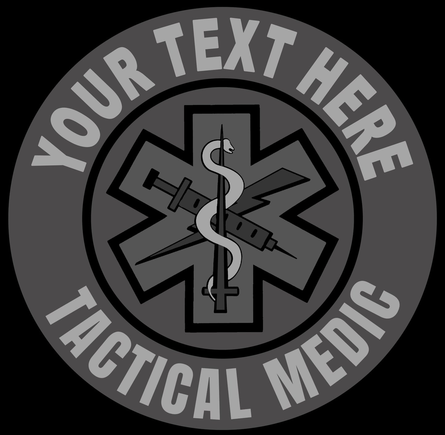Customizable Tactical Medic 3D Embossed Plaque: First Responder Wall Art Registry