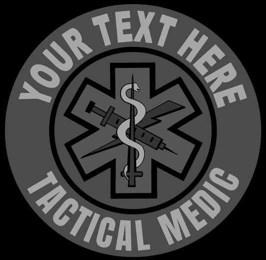 Customizable Tactical Medic 3D Embossed Plaque: First Responder Wall Art Registry