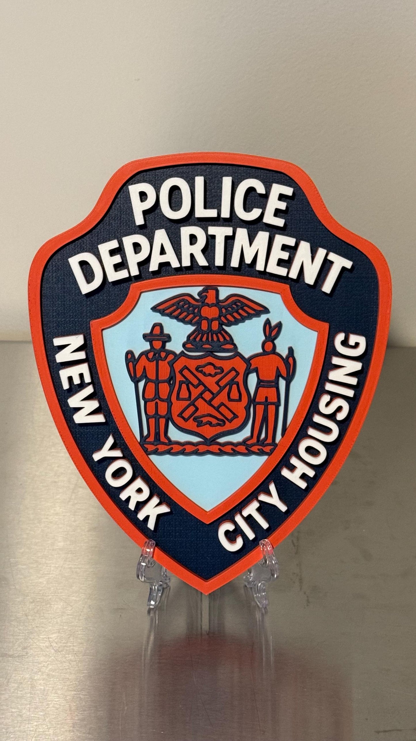 New York City Housing Police 3D Embossed Display Plaque: NYC Police Department Wall Art
