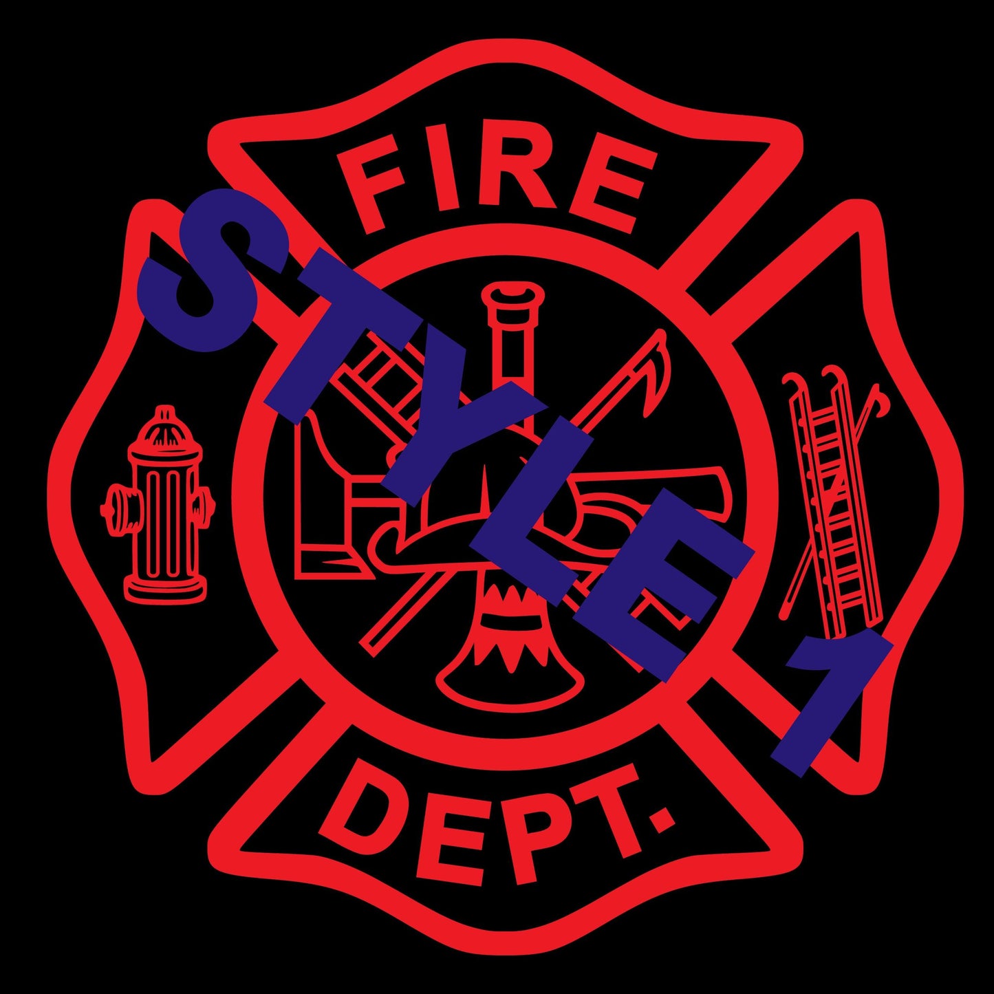 Customizable Fire Department Maltese Cross 3D Plaque First Responder Wall Art