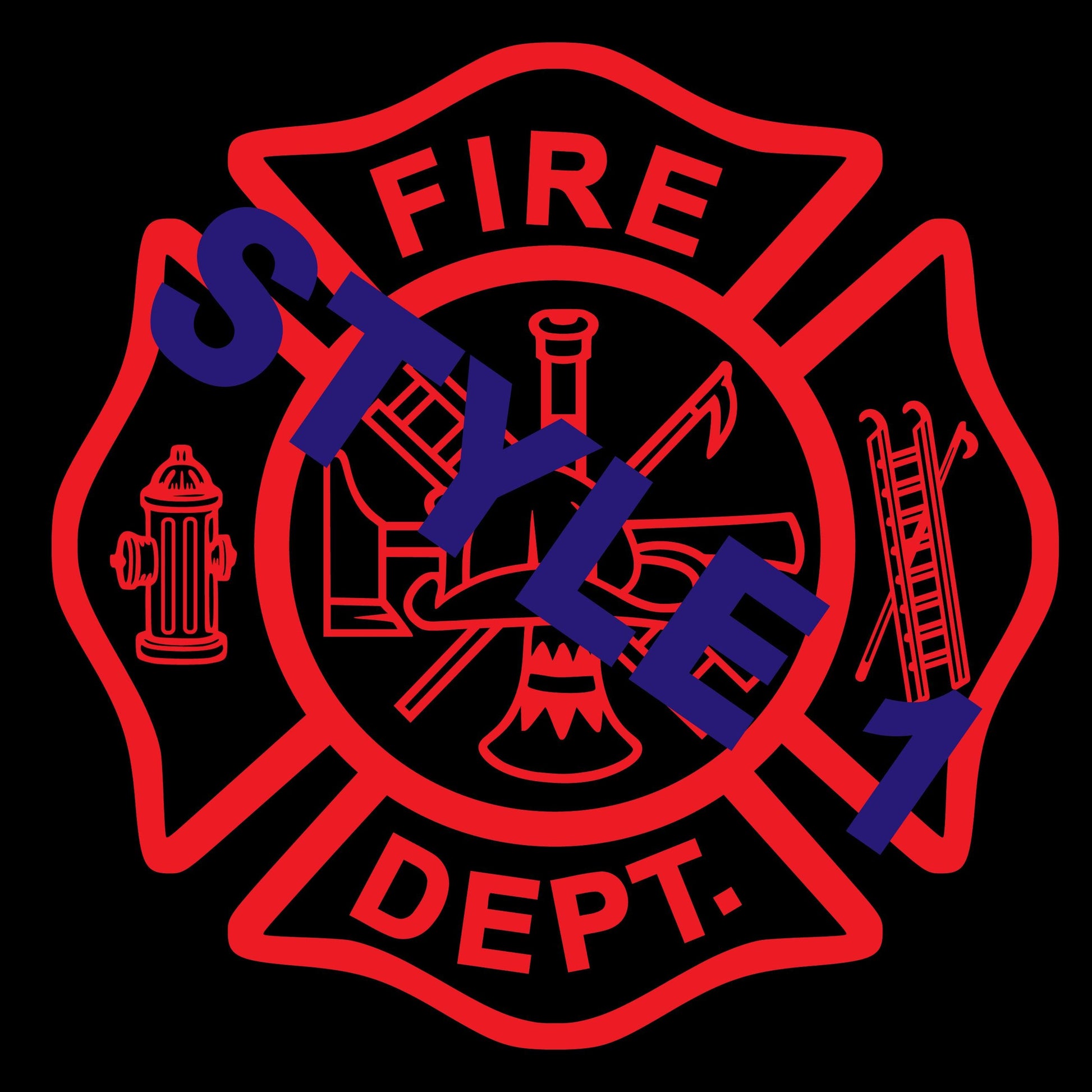 Customizable Fire Department Maltese Cross 3D Plaque First Responder Wall Art