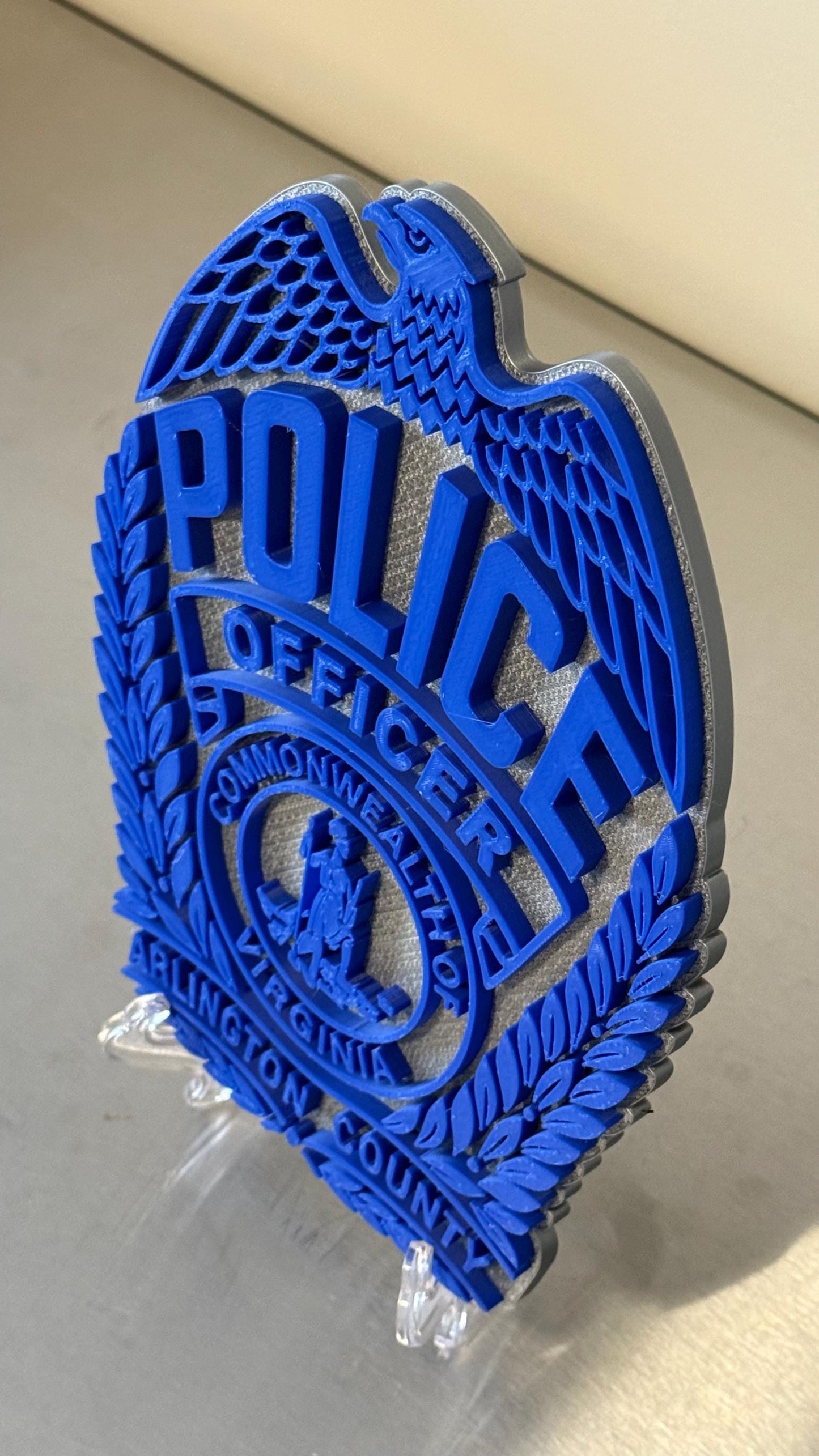 Arlington County Police Badge 3D Plaque - First Responder Wall Art Virginia