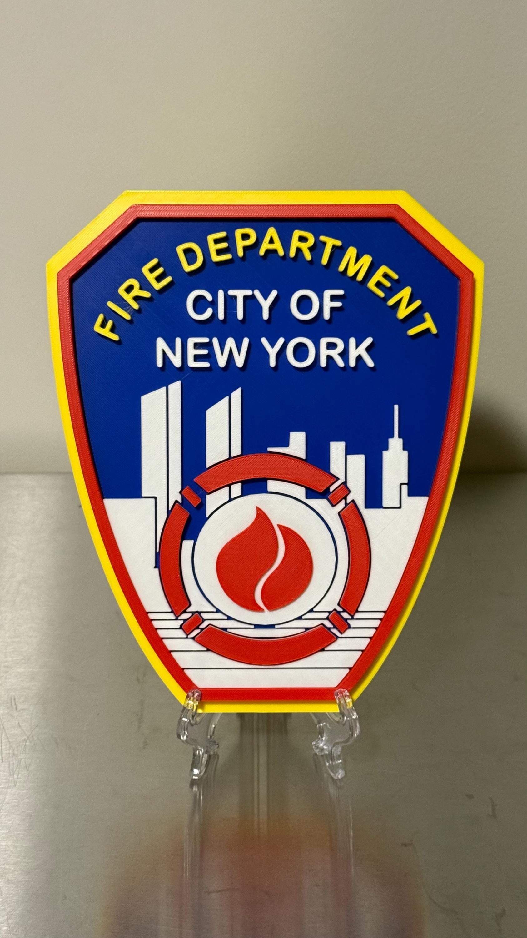 FDNY Display Plaque: Firefighter Gift, Wall Decor New York City Fire Department